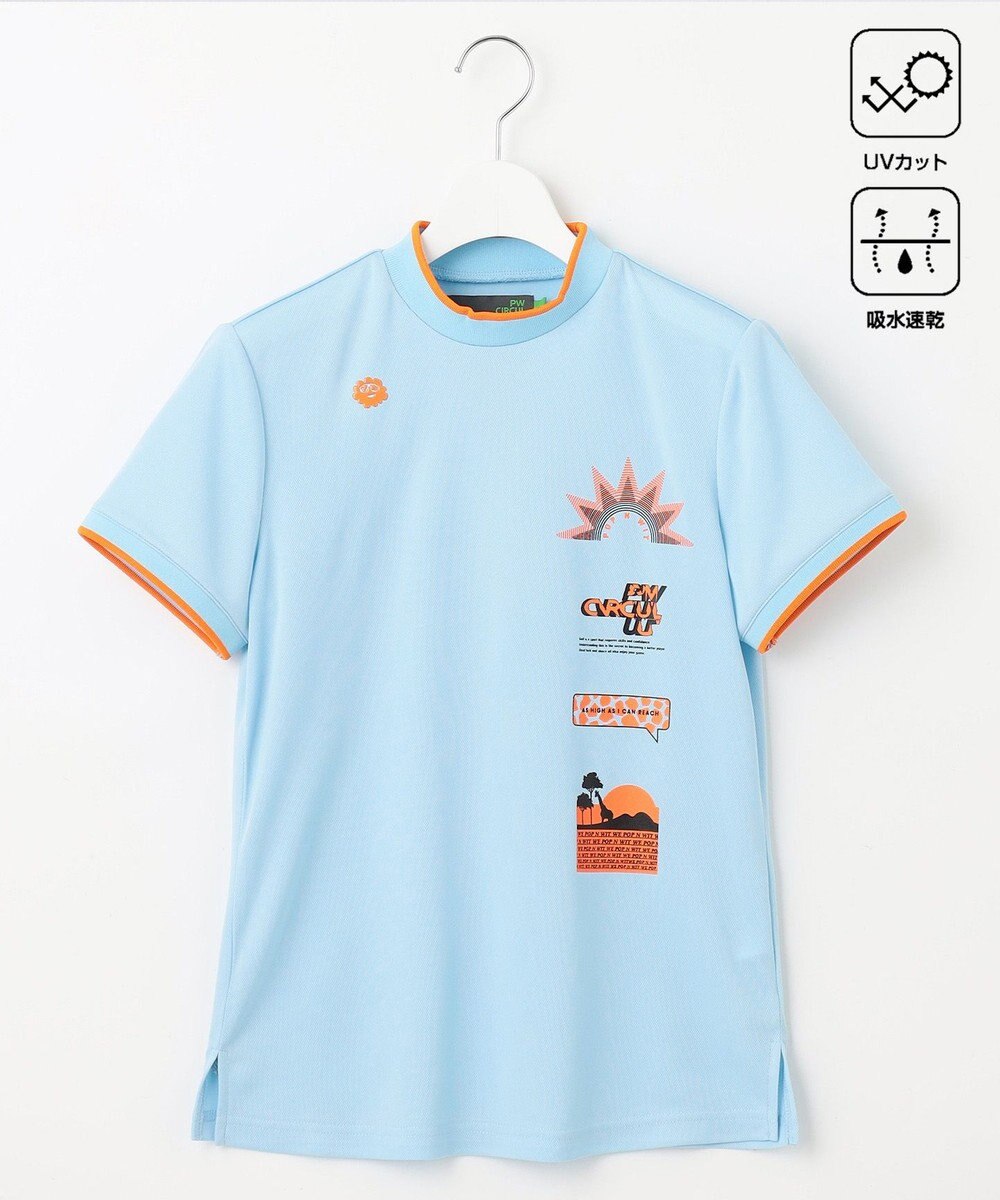 PW CIRCULUS 【UVカット / 吸水速乾】【WOMEN】グラフィティ モック T ゴルフウェア レディース 