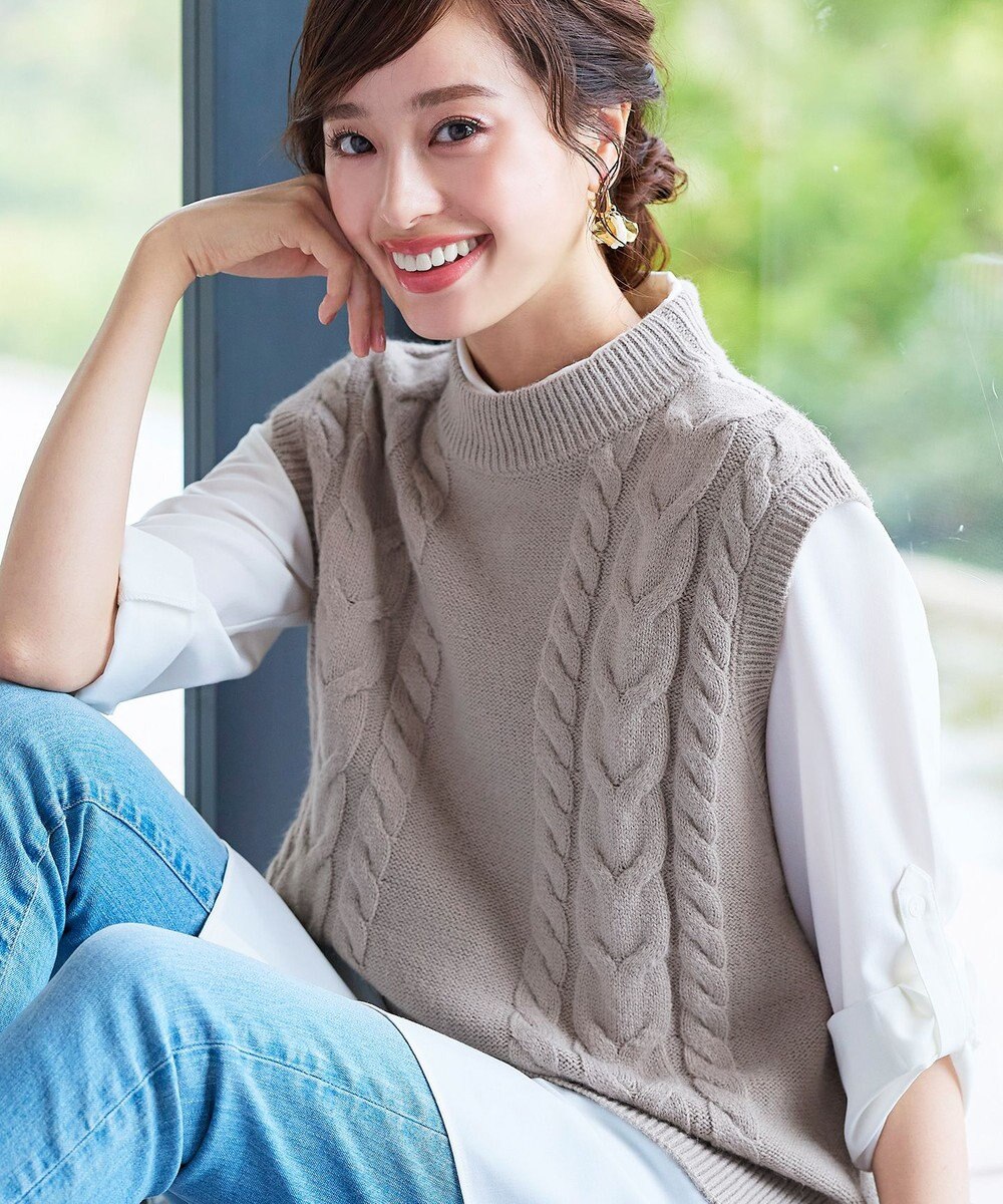 Tiaclasse 【洗える】フレアシャツチュニックブラウス 