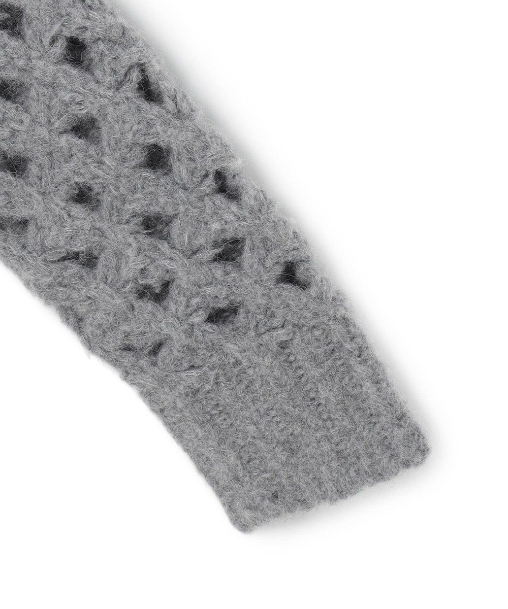 BEIGE， KOKOMO / ウールアルパカメッシュニットパーカー 