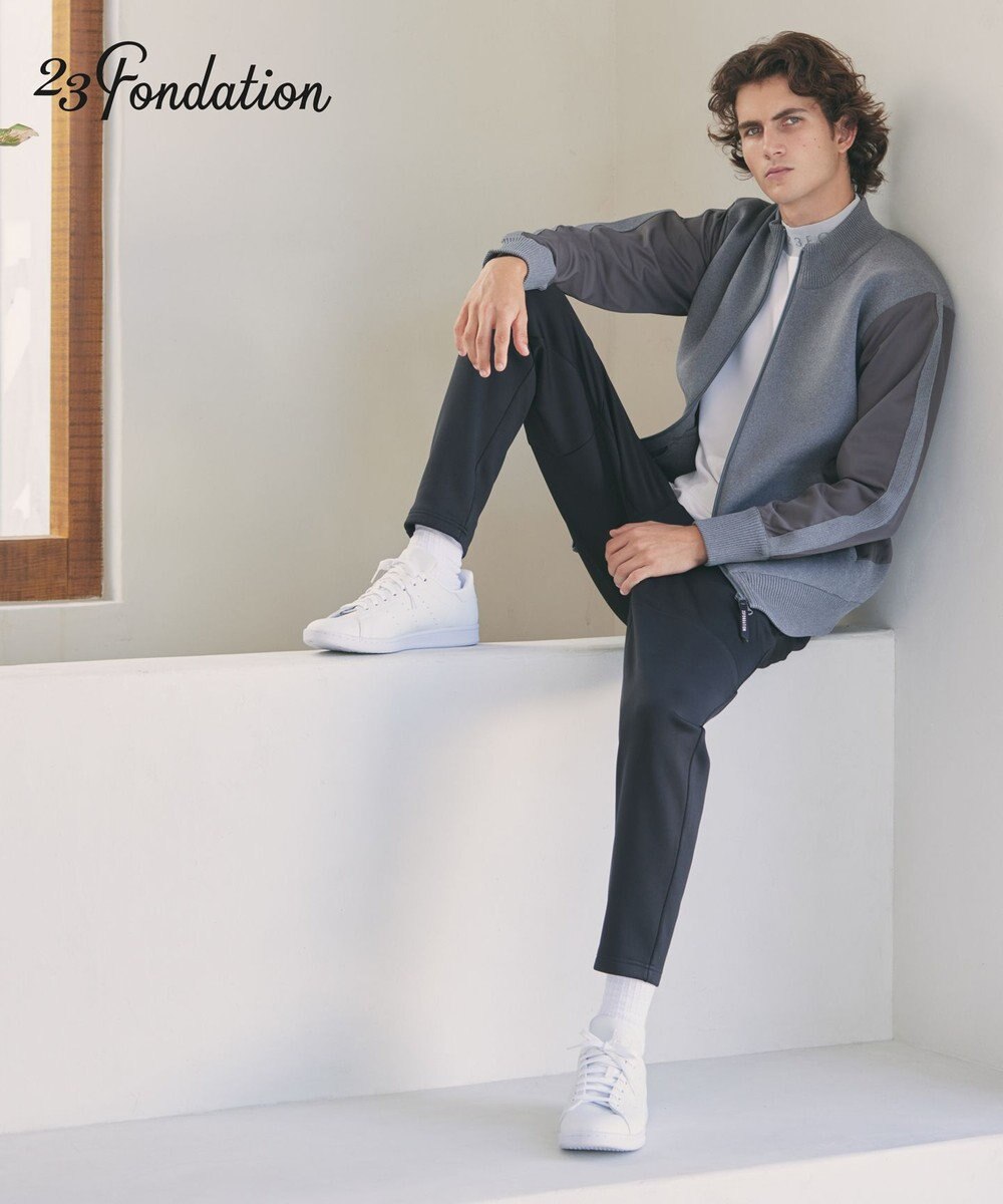 23区GOLF 【23Fondation/MEN】ハイブリッド ニットアウター 