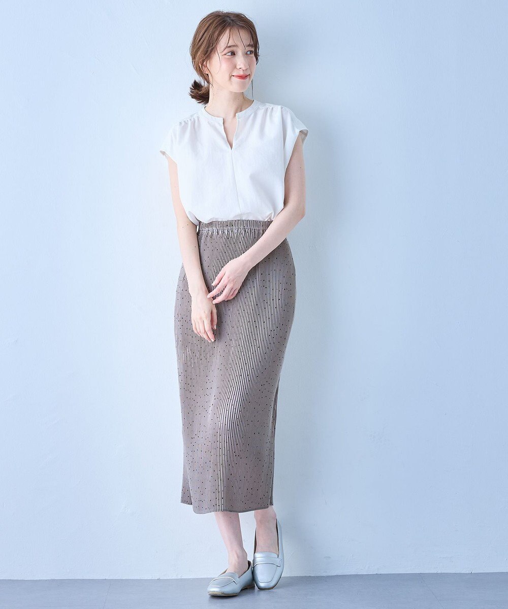 ANY ギャザーショートスリーブブラウス 