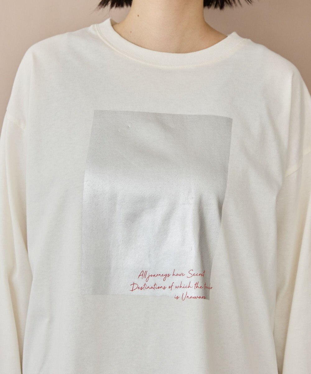 AMERICAN HOLIC ボックス箔プリントロングTシャツ 