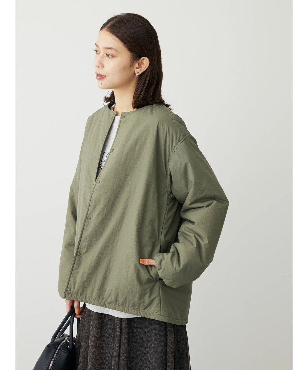 Green Parks ライト中わたノーカラーブルゾン 