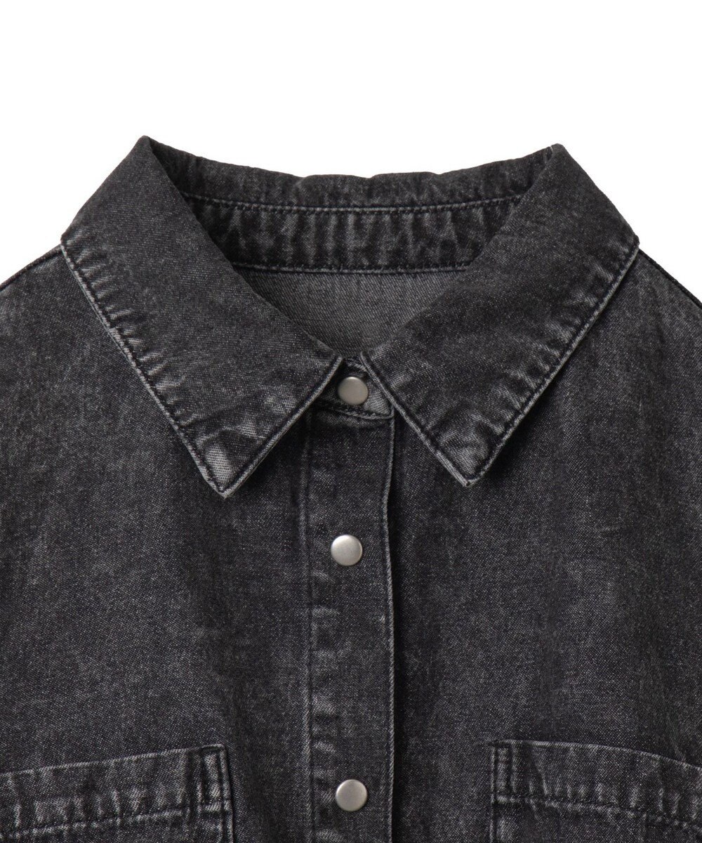 WEGO ヴィンテージウォッシュデニムショートシャツ 