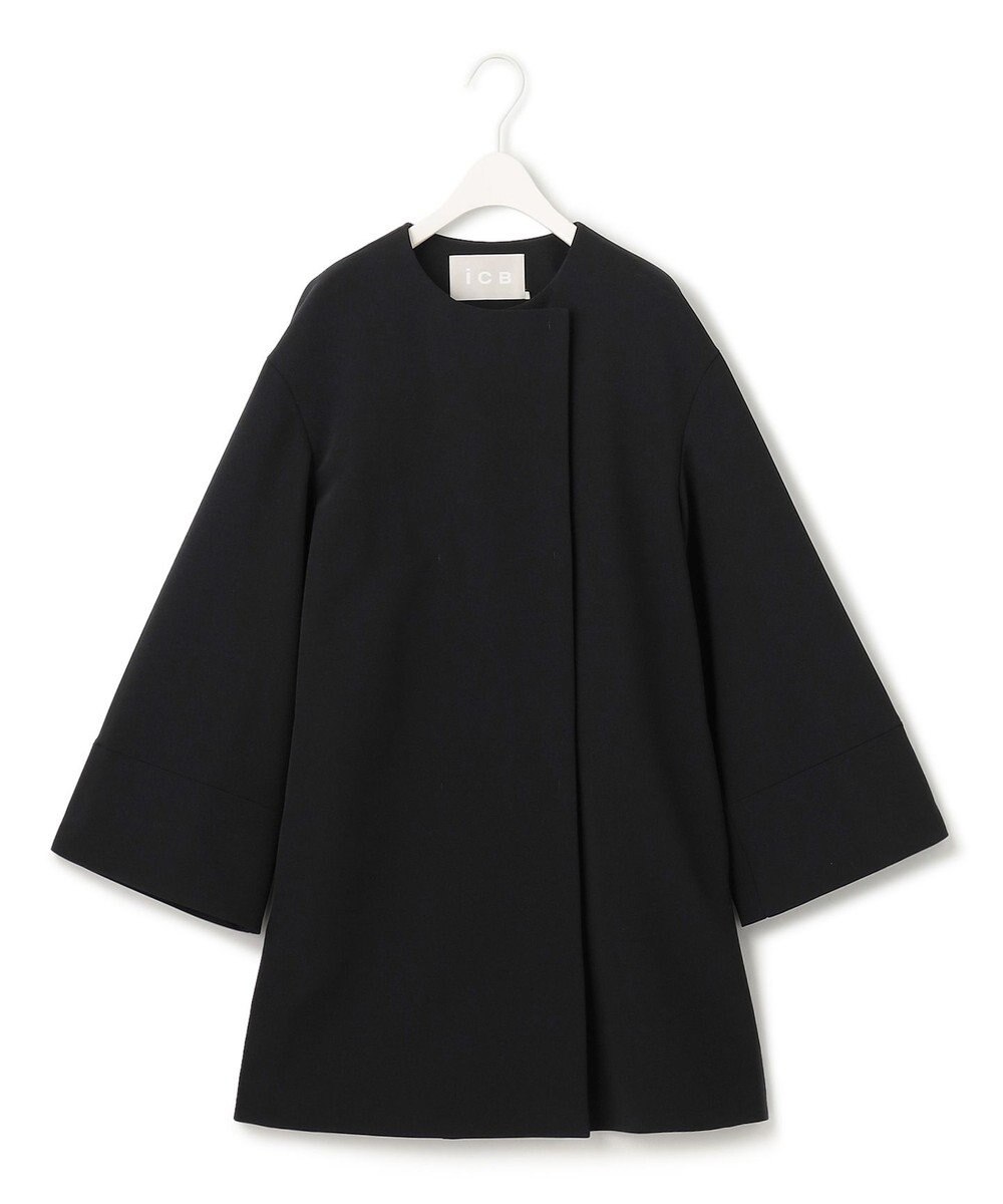 ICB L TaPeダブルクロス ノーカラーコート 