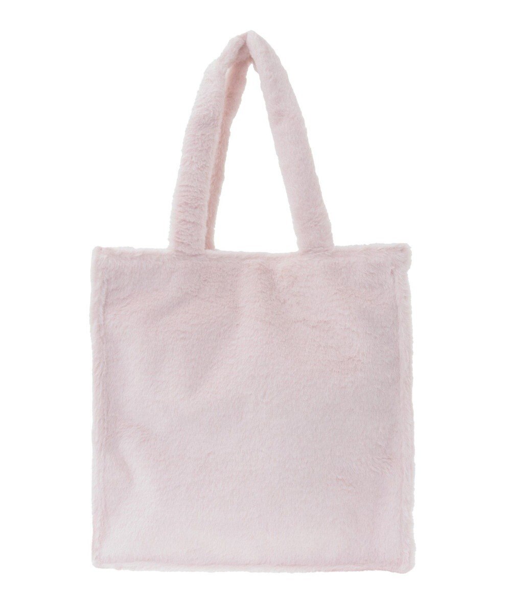 Maison de FLEUR ファーブランドロゴ刺繍スクエアトートバッグ 