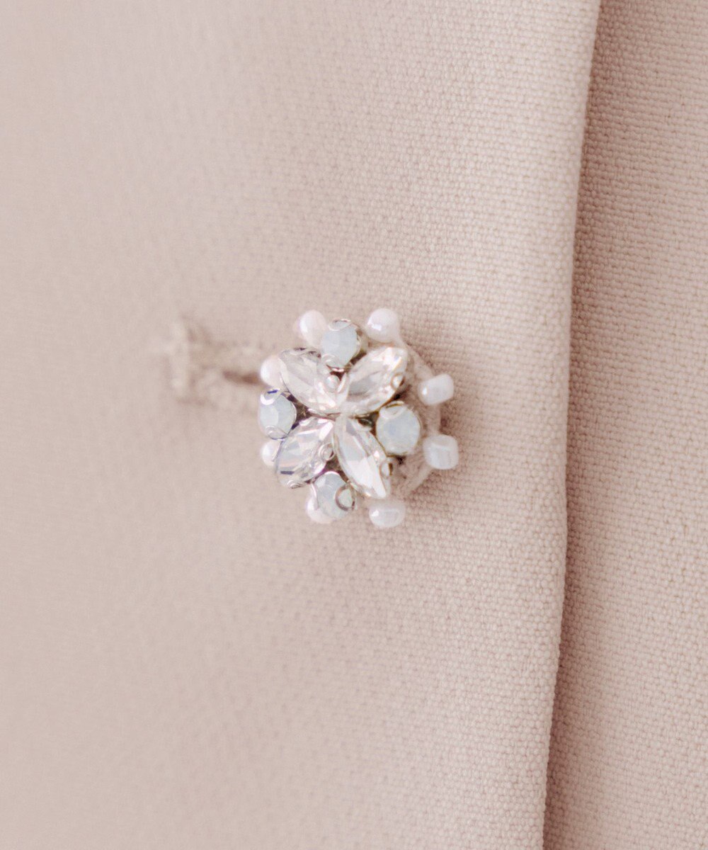 Tiaclasse 【洗える】ビジューボタン半袖ジャレロ 