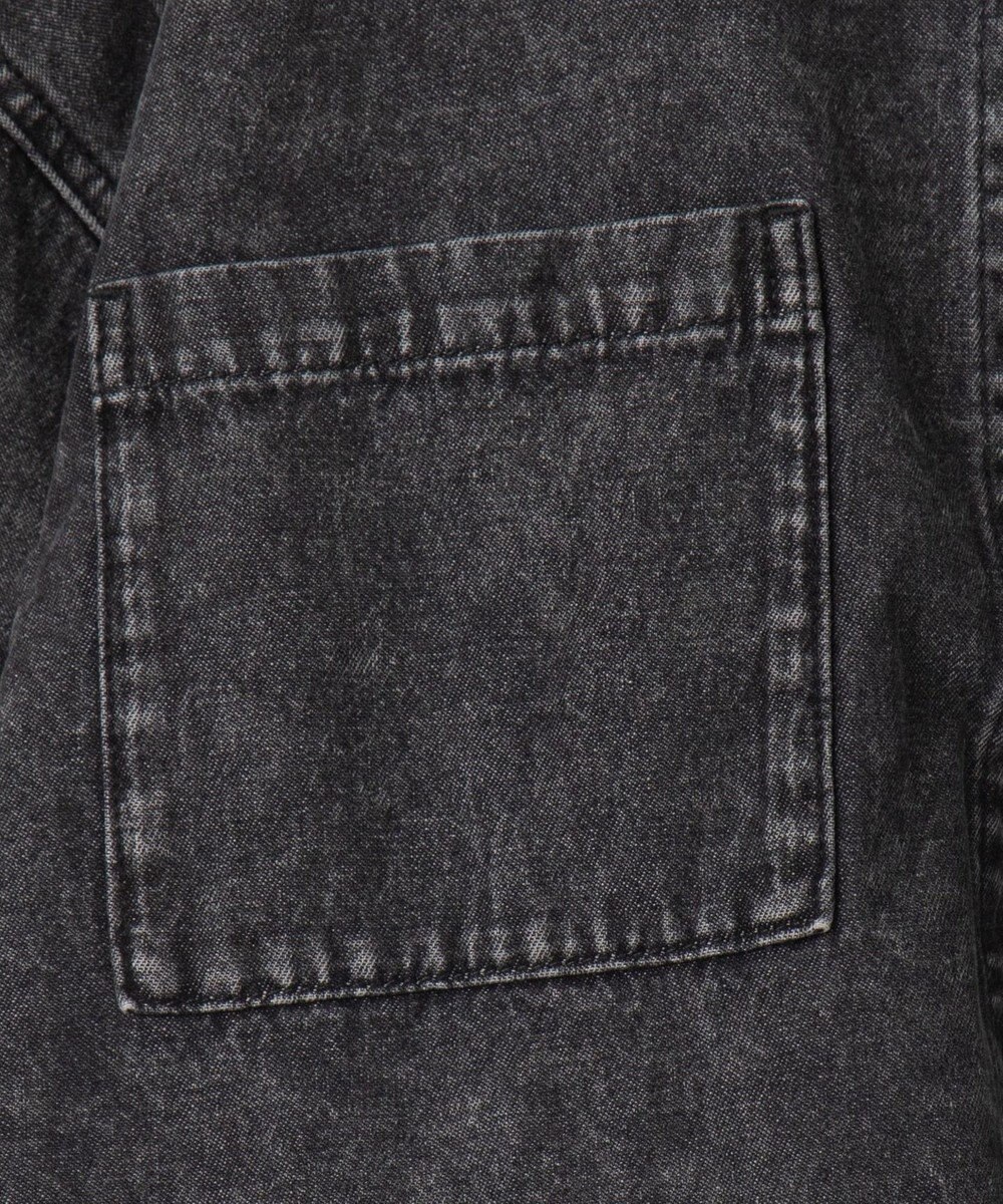 WEGO ヴィンテージウォッシュデニムショートシャツ 