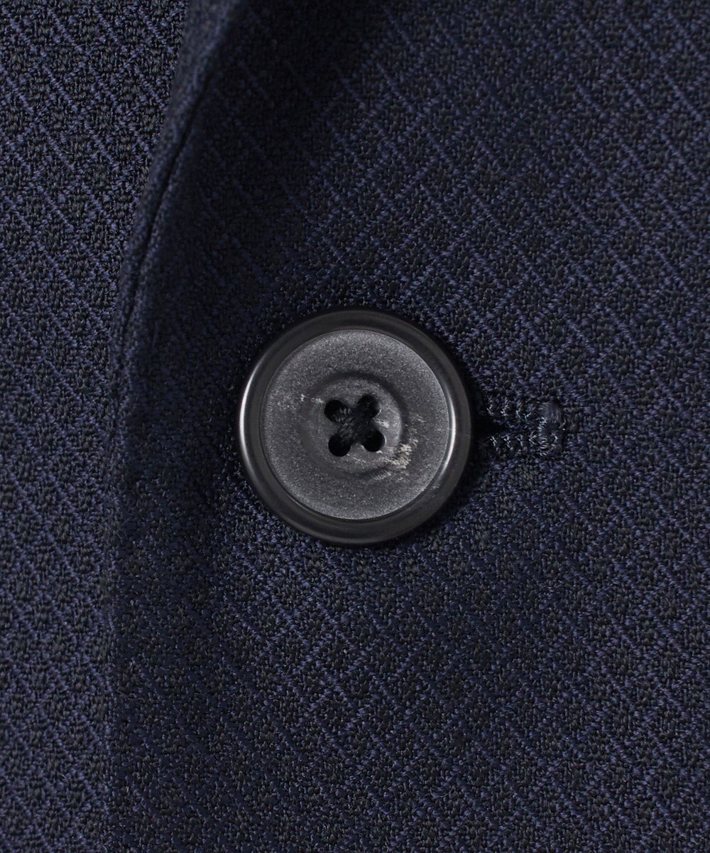 GOTAIRIKU 【御幸毛織】ドライスピナーツイルストレッチスーツ_ネイビー格子 