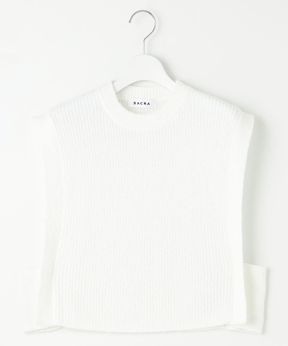 23区 【SACRA】コットンナイロンブークレ ポルカリブ ニット 