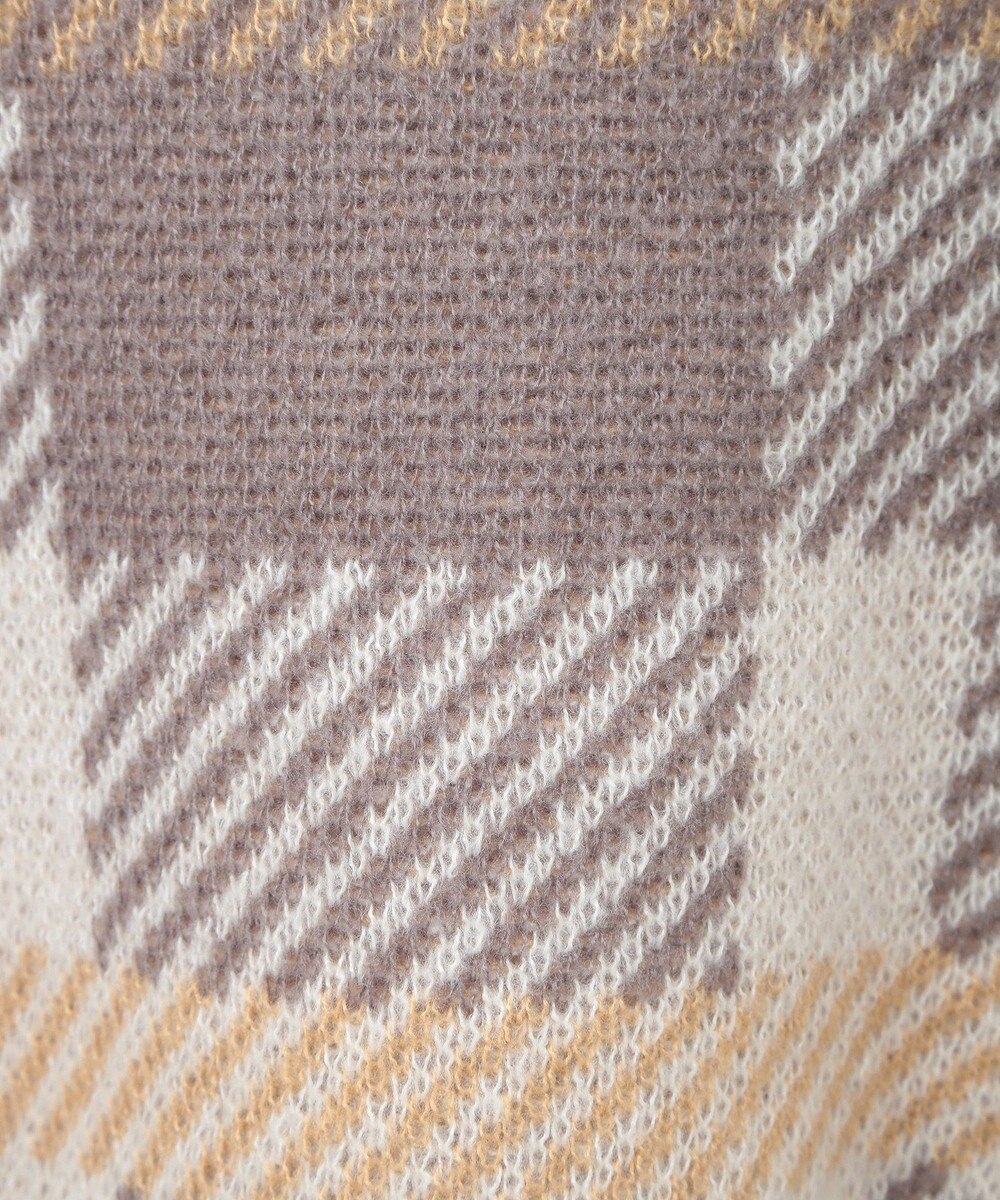 earth music&ecology チェックニットプルオーバー 