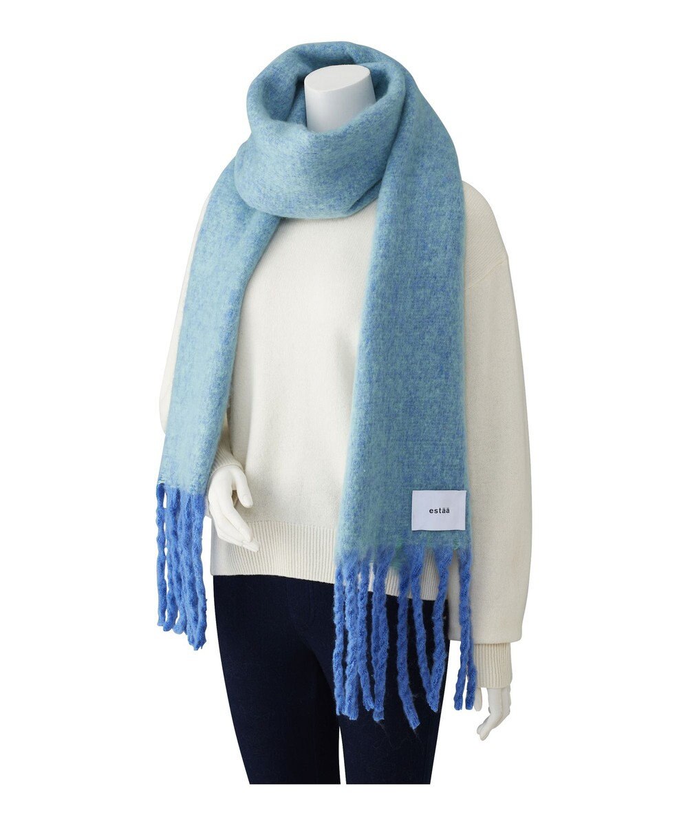 MOONBAT estaa ボリュームマフラー シャンブレー／手洗い可 