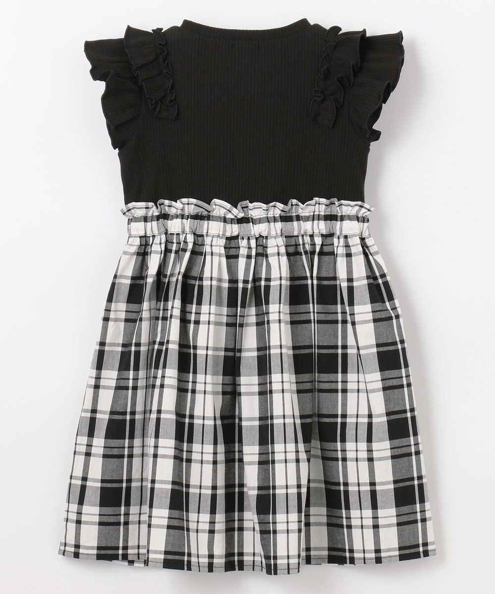 ANY KIDS チェック ドッキングワンピース 