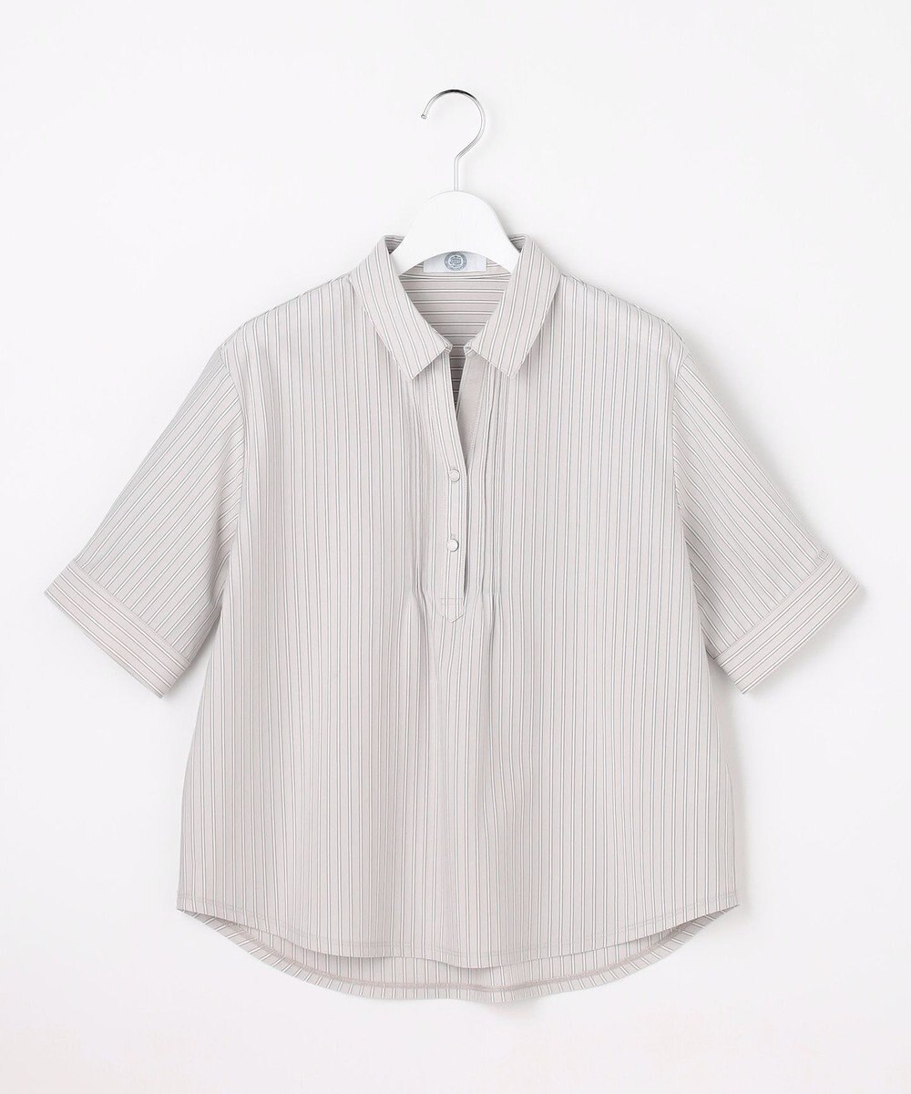 J.PRESS LADIES ドライコットン ストライプ ポロ カットソー 