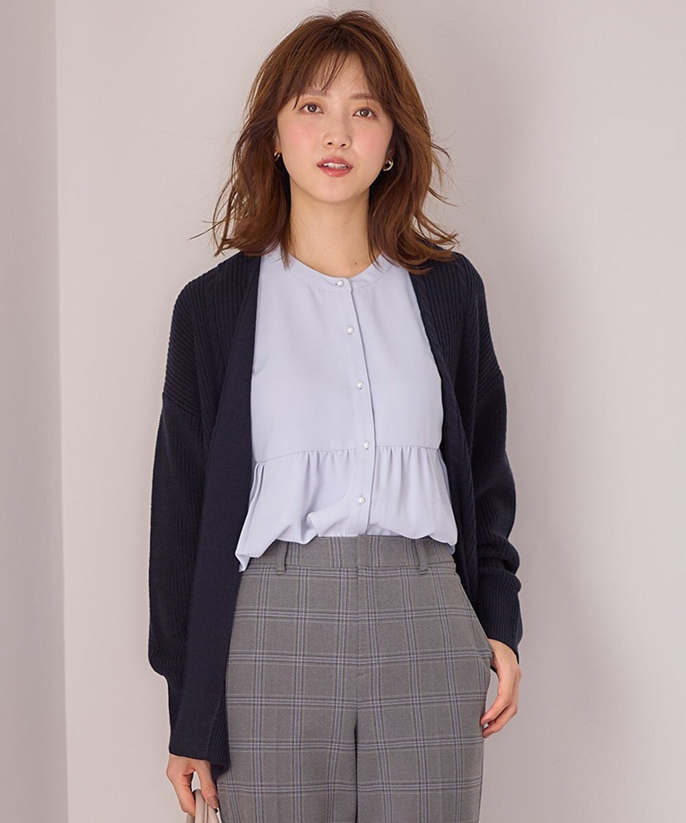 ANY SIS 【洗える】スフレアランパターン カーディガン 