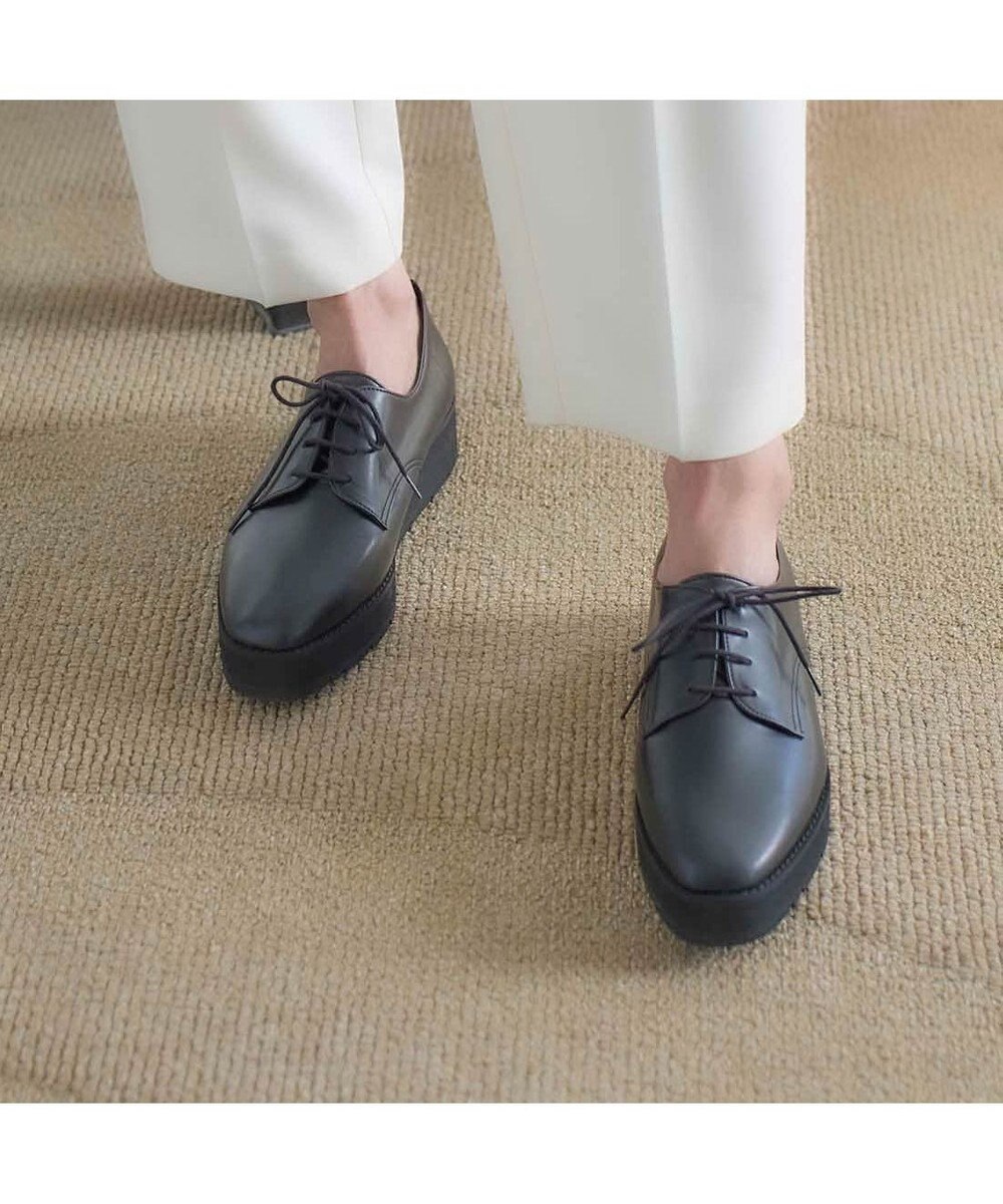 MODE ET JACOMO <carino>【レイン対応】レースアッププラットフォーム 