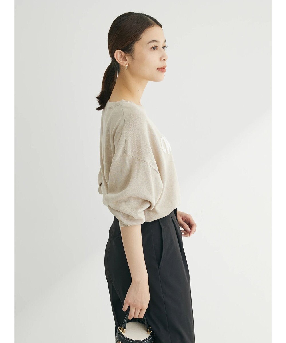 Green Parks さがら刺繍入りニットプルオーバー 