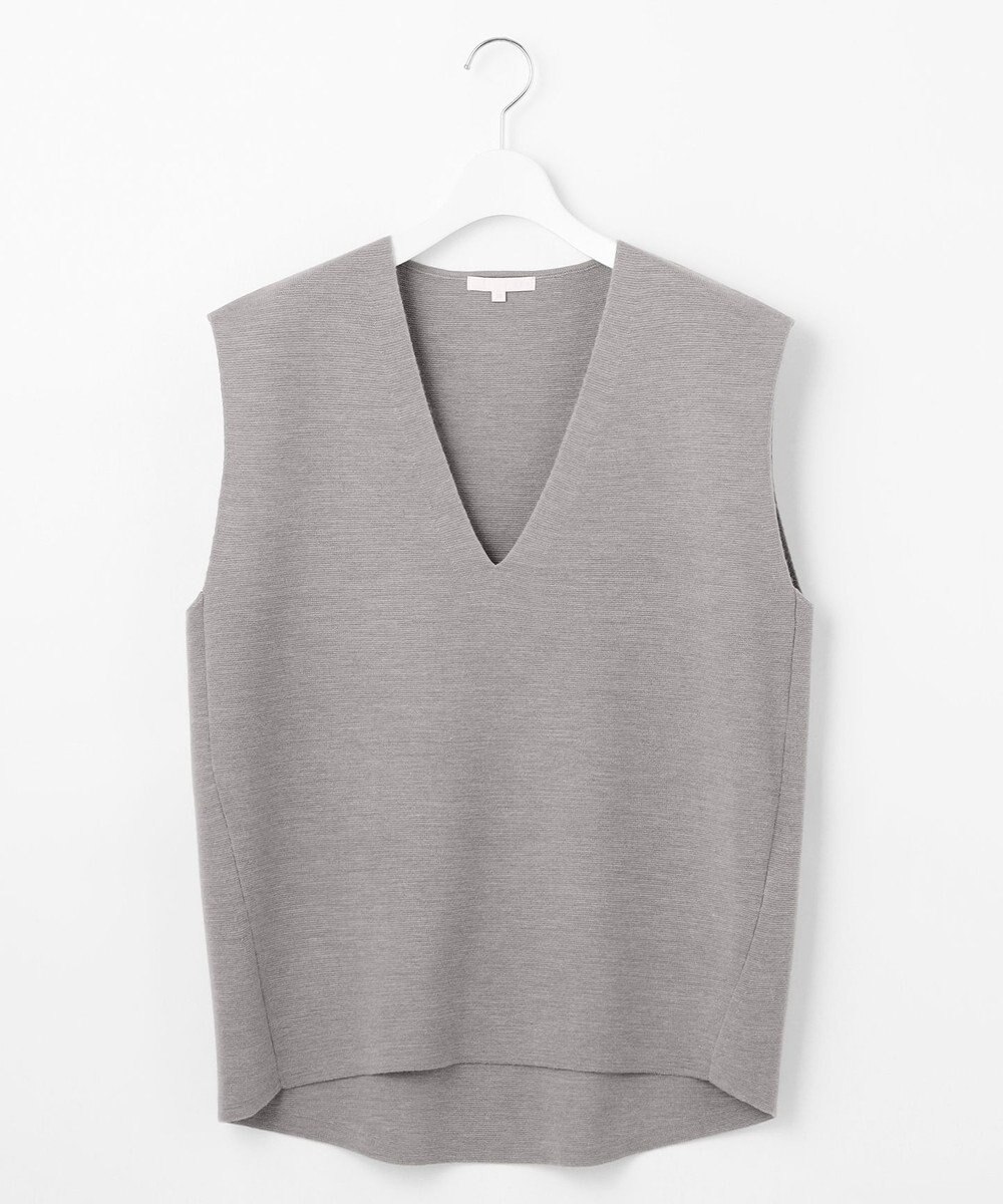 自由区 S 【セットアップ対応・洗える】ウールミラノニット ベスト 