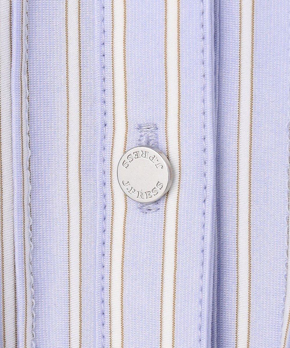 J.PRESS LADIES ドライコットン ストライプ ポロ カットソー 