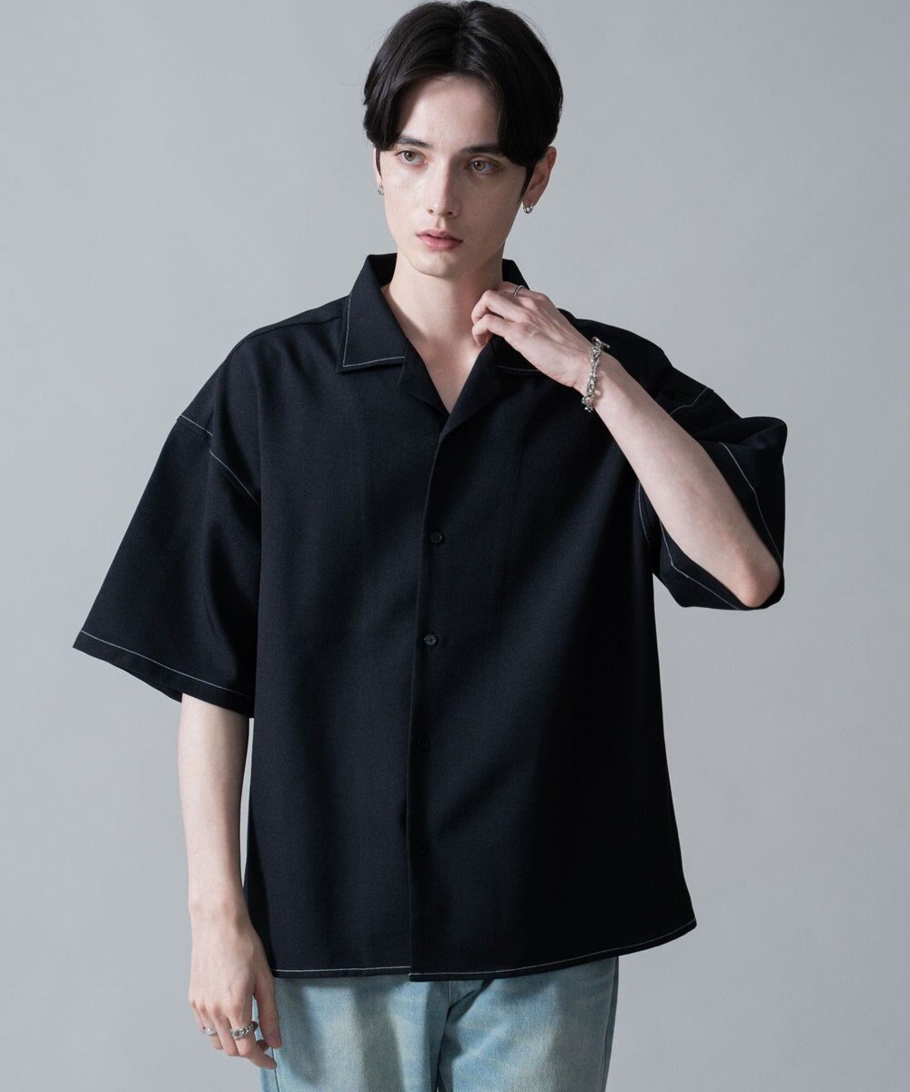 WEGO 【速乾/しわになりにくい/MLサイズ展開】ドライポリオープンカラーシャツ（SS） 