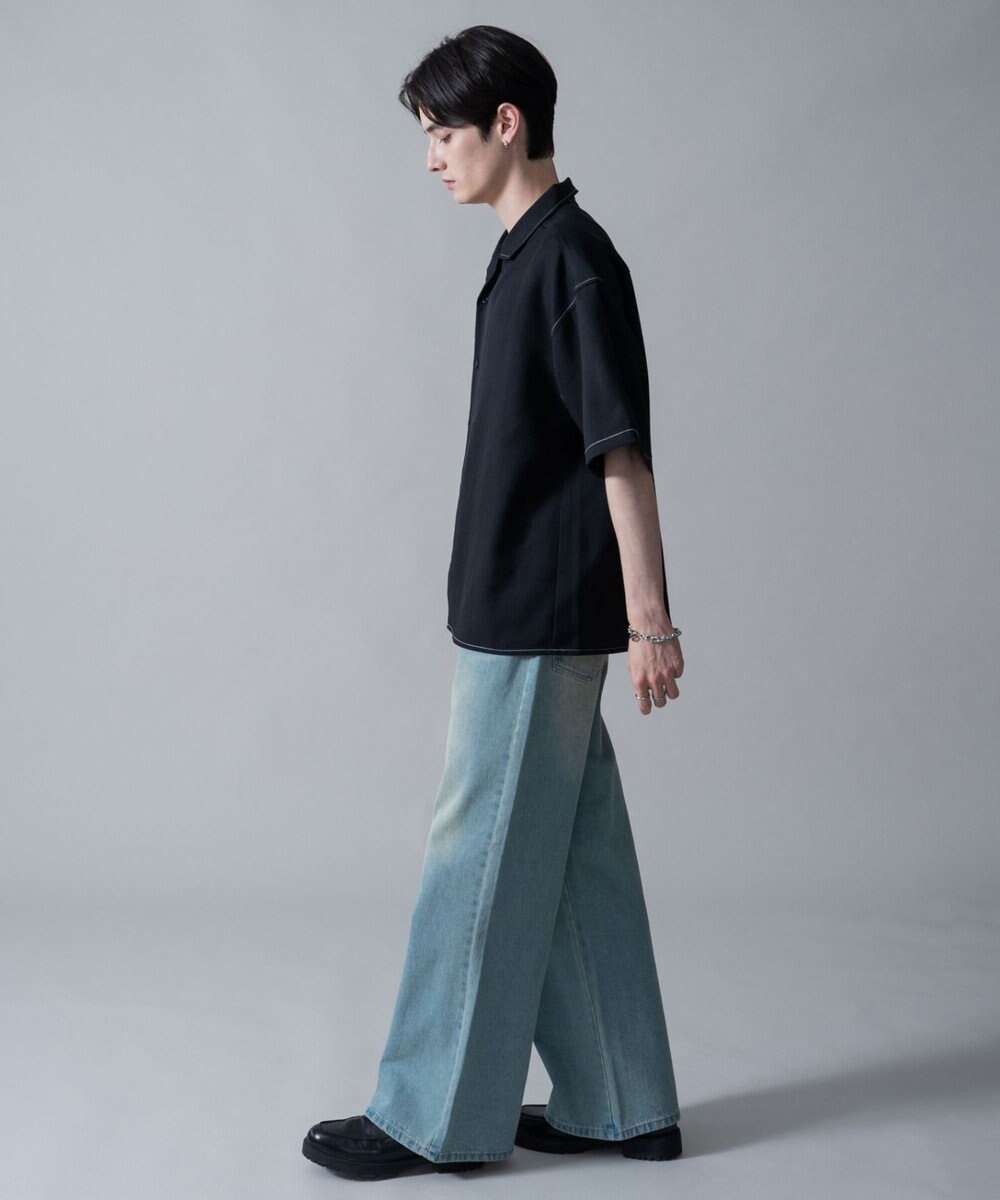 WEGO 【速乾/しわになりにくい/MLサイズ展開】ドライポリオープンカラーシャツ（SS） 