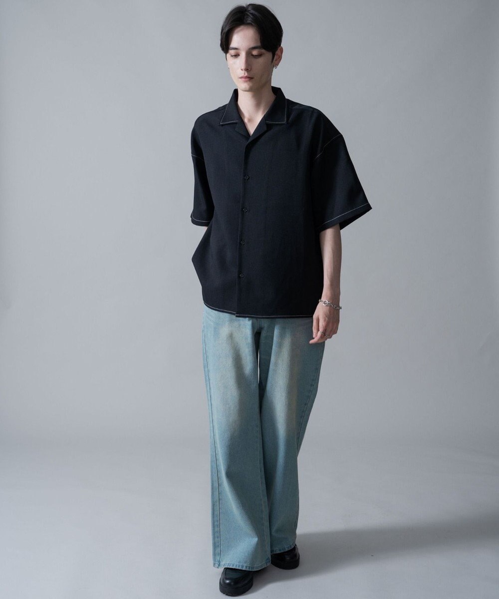 WEGO 【速乾/しわになりにくい/MLサイズ展開】ドライポリオープンカラーシャツ（SS） 