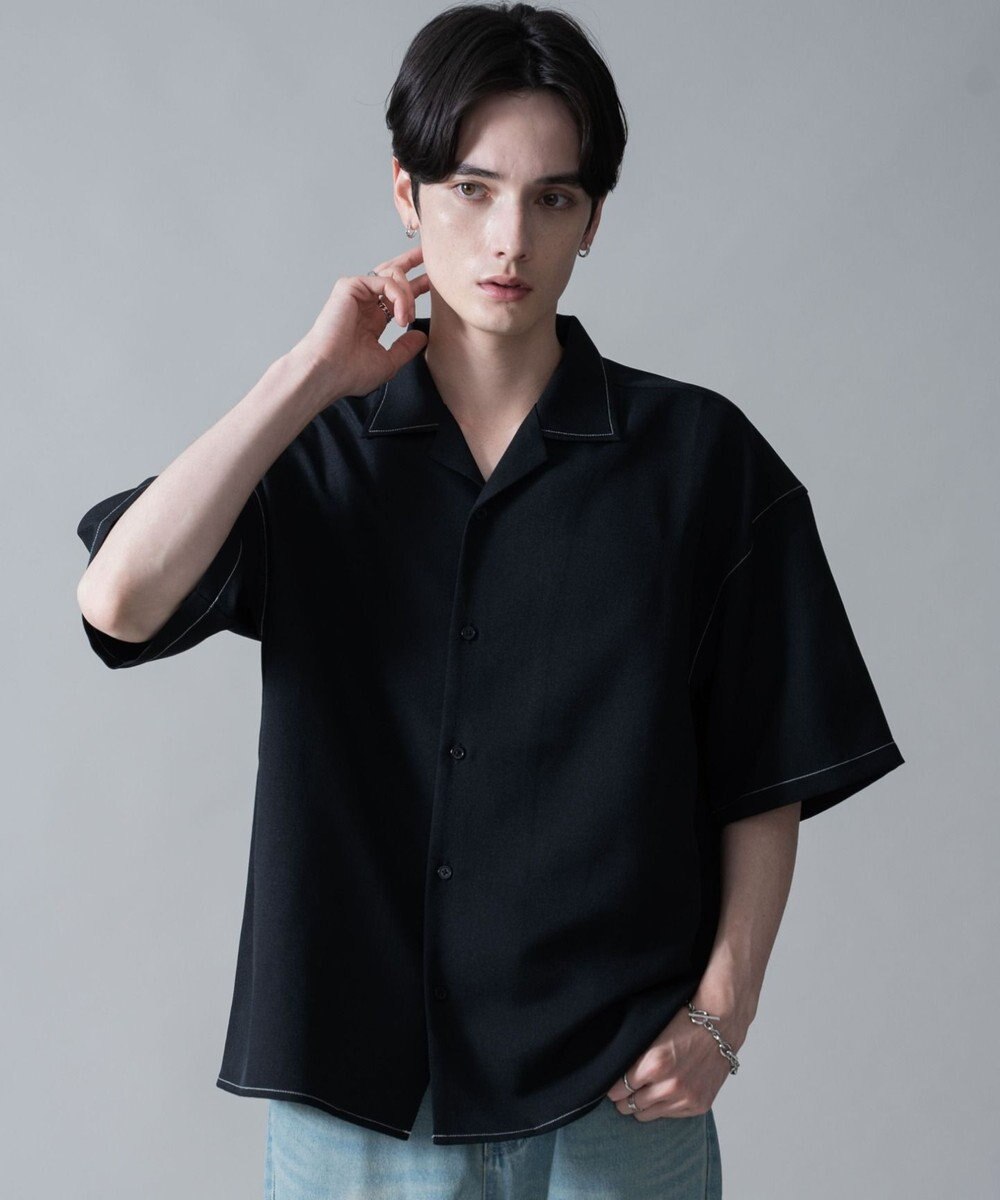 WEGO 【速乾/しわになりにくい/MLサイズ展開】ドライポリオープンカラーシャツ（SS） 