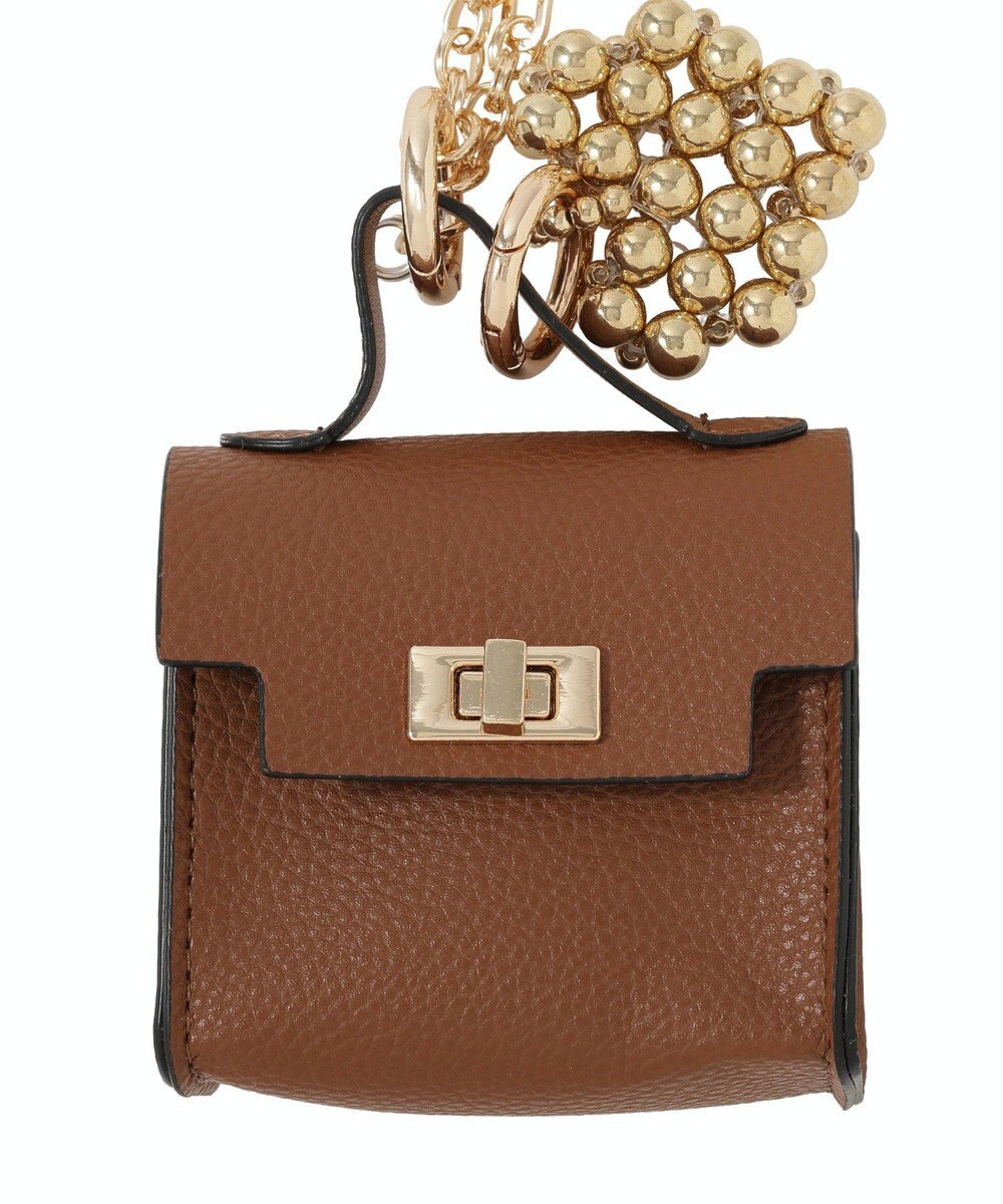 earth music&ecology マイクロミニバッグメタルハートチェーンチャーム 