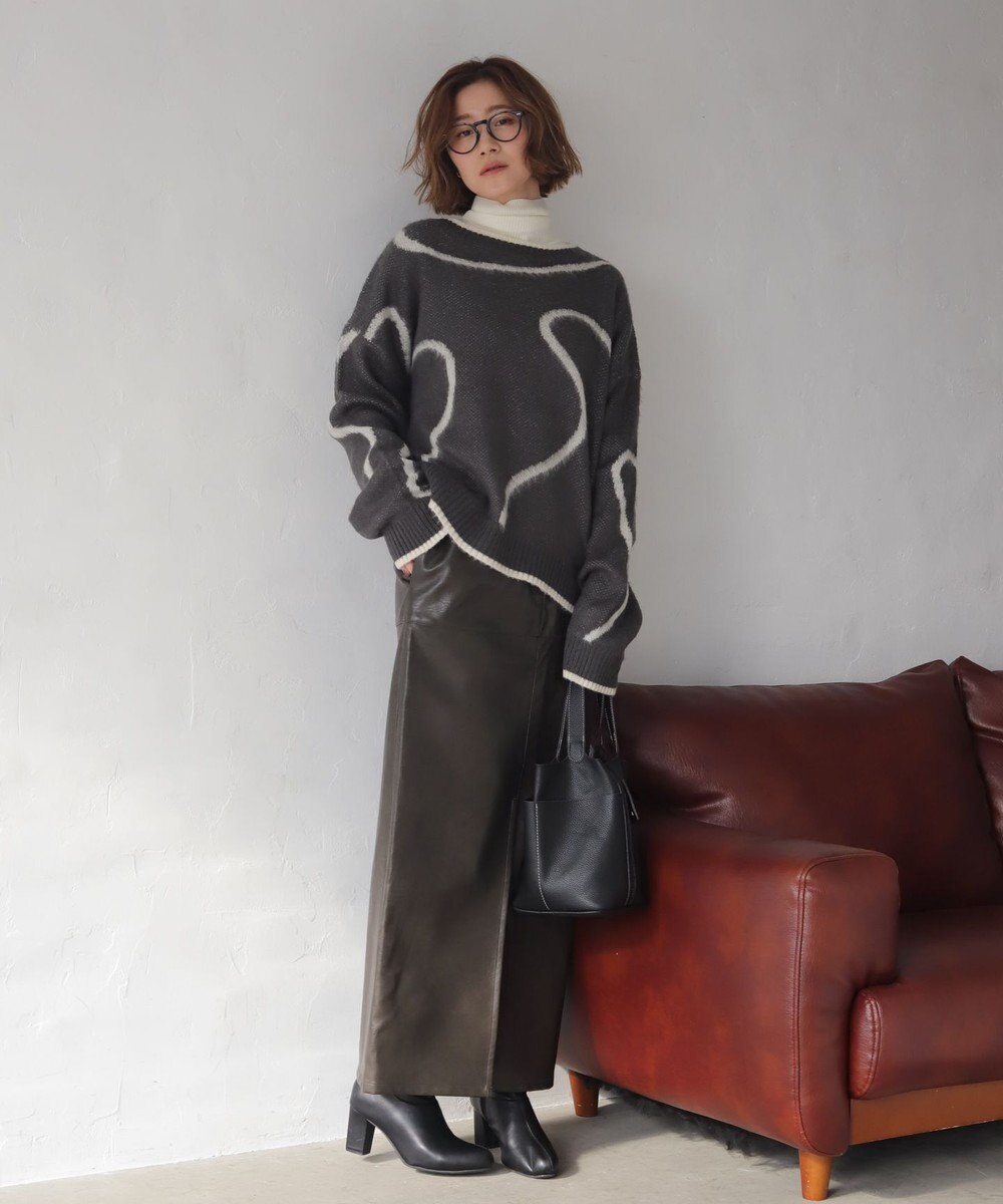 WEGO 【25年秋冬新作】ニュアンスライン配色プルオーバー 