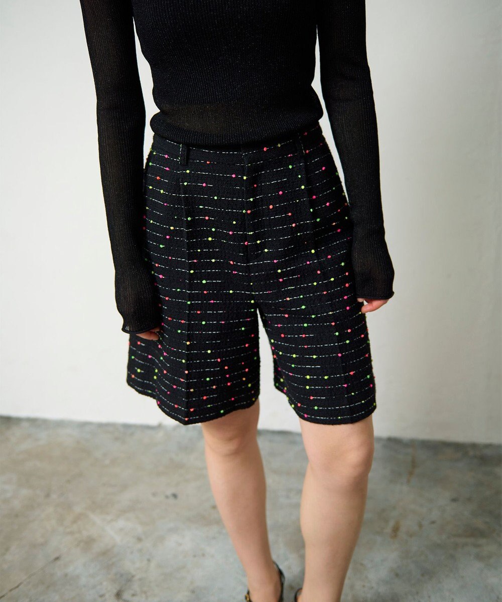 GRACE CONTINENTAL ネオンドットジャガードパンツ 