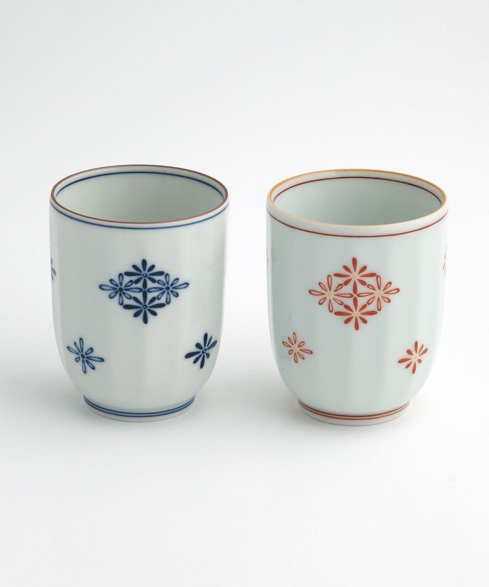 たち吉 【たち吉】菊菱夫婦揃〈茶碗2個・湯呑2個〉美濃焼 