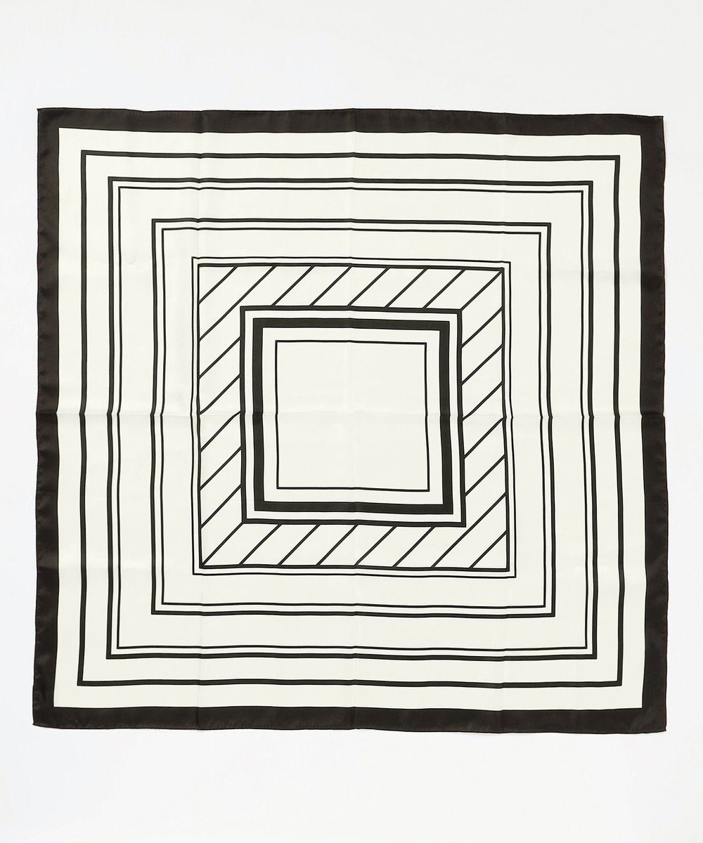 ICB BOXストライプパターンスカーフ 