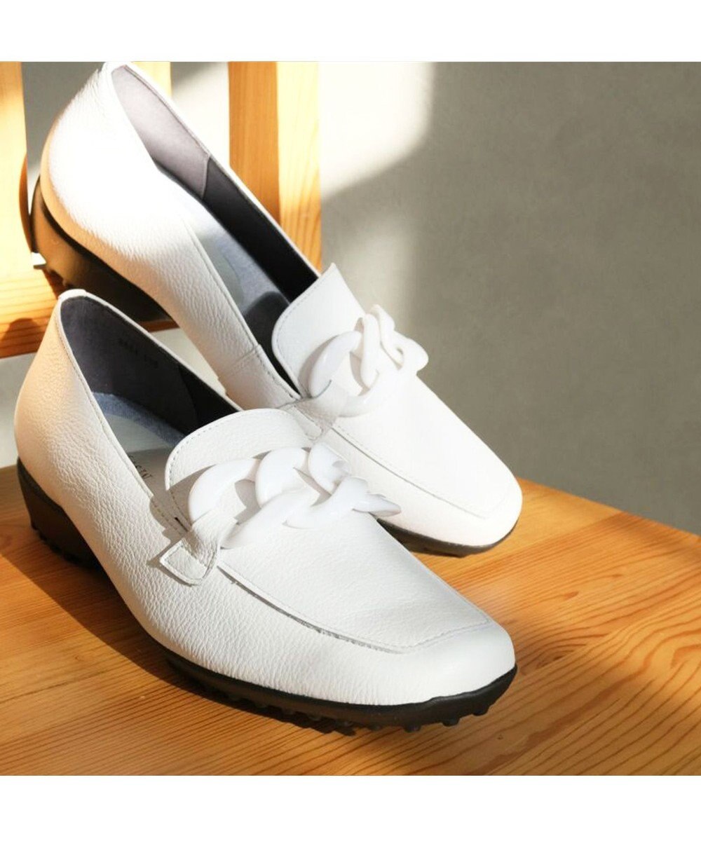 Pointer 【石岡真実さん着用】日本製 本革超軽量チェーンモチーフローファー 