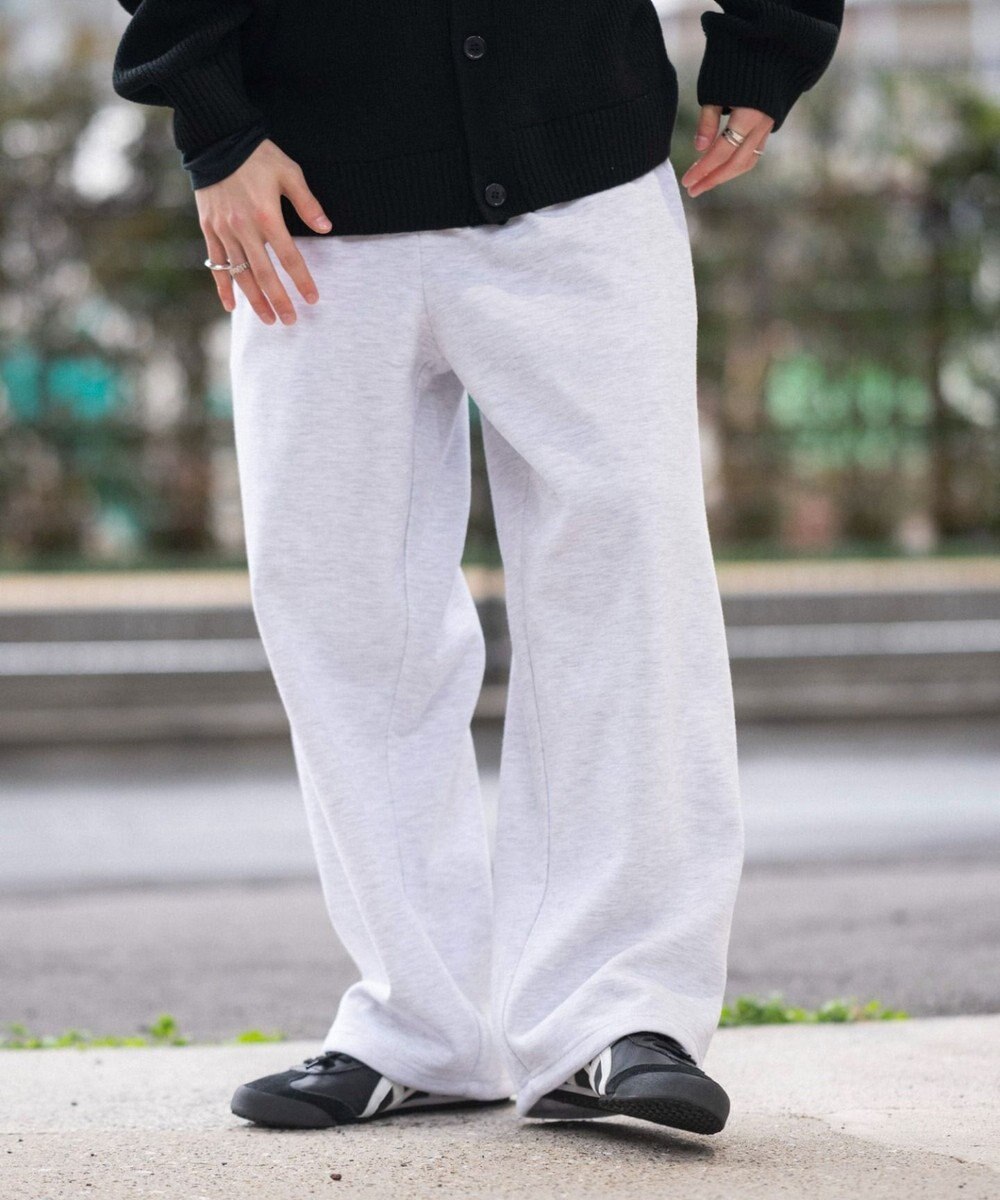 WEGO 【ユニセックス着用ITEM/MLサイズ展開/ウエストゴム】ボンディングスウェットパンツ 