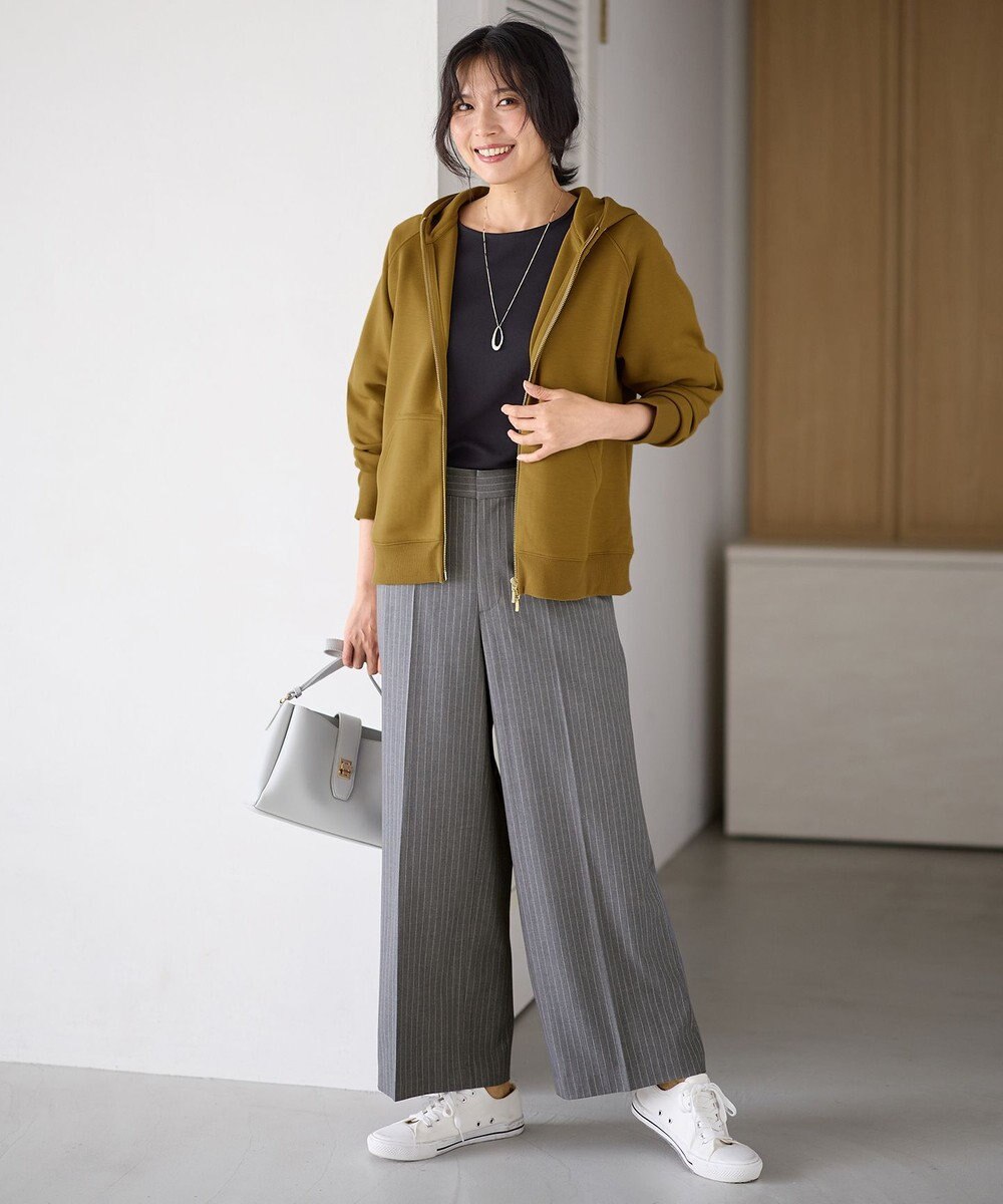 ANY L 【洗濯機可/ウエストゴム/２ＷＡＹストレッチ】ワイドパンツ 