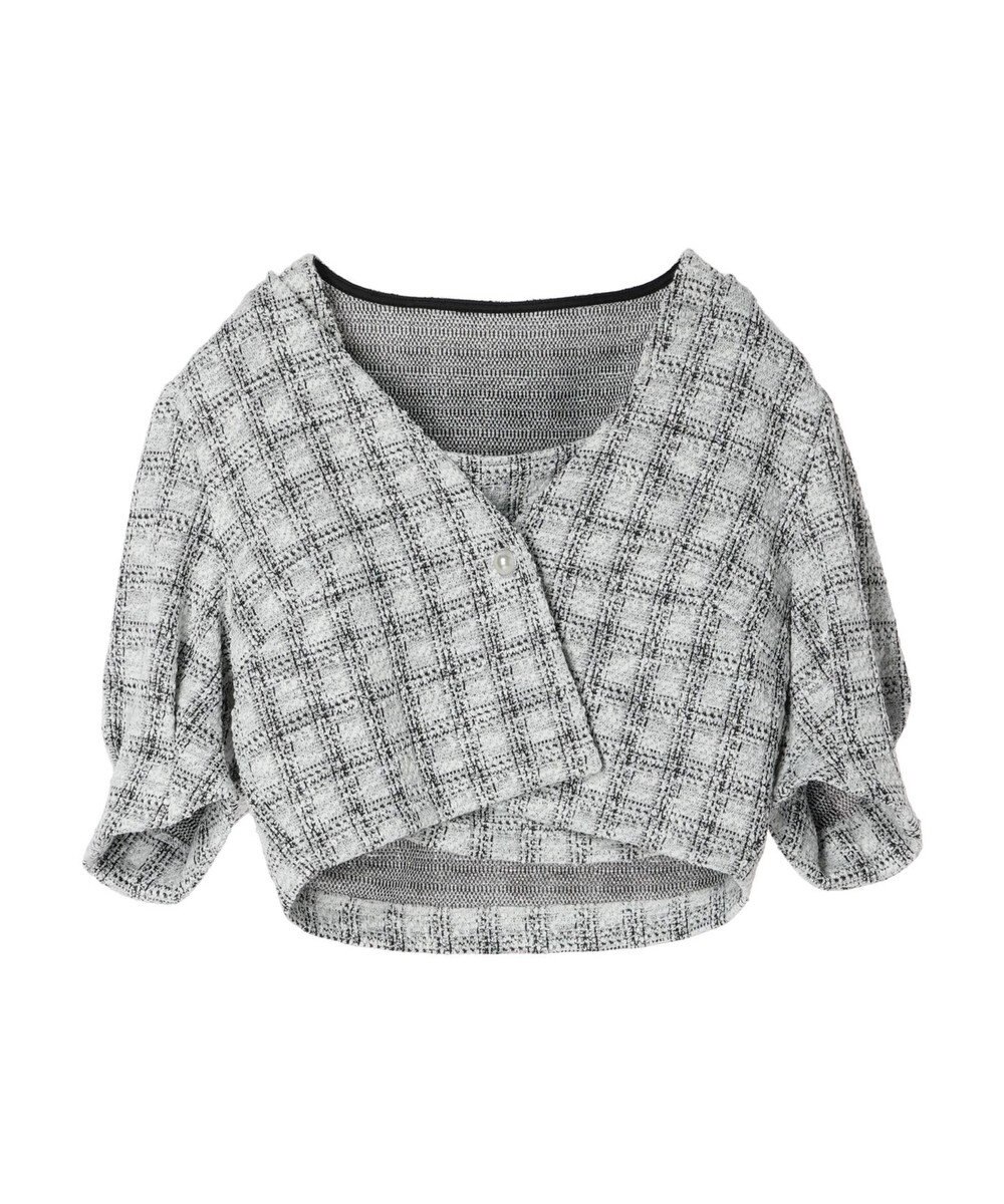 earth music&ecology ＳＥＴ２点　カットソーツィードアンサンブル 