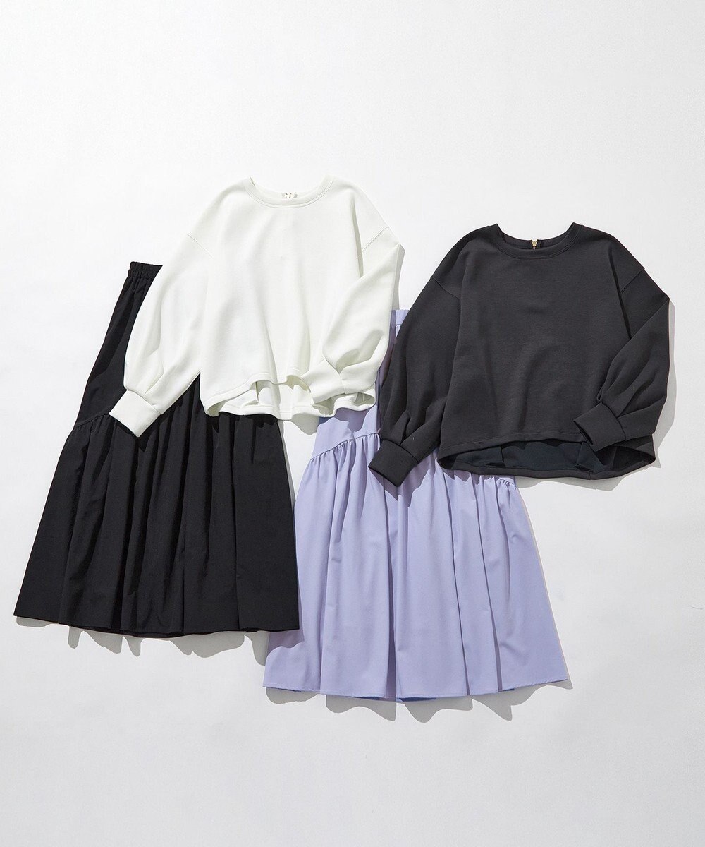 ANY SIS 【洗える・2SET】ダンボール プルオーバー×ギャザー スカート 