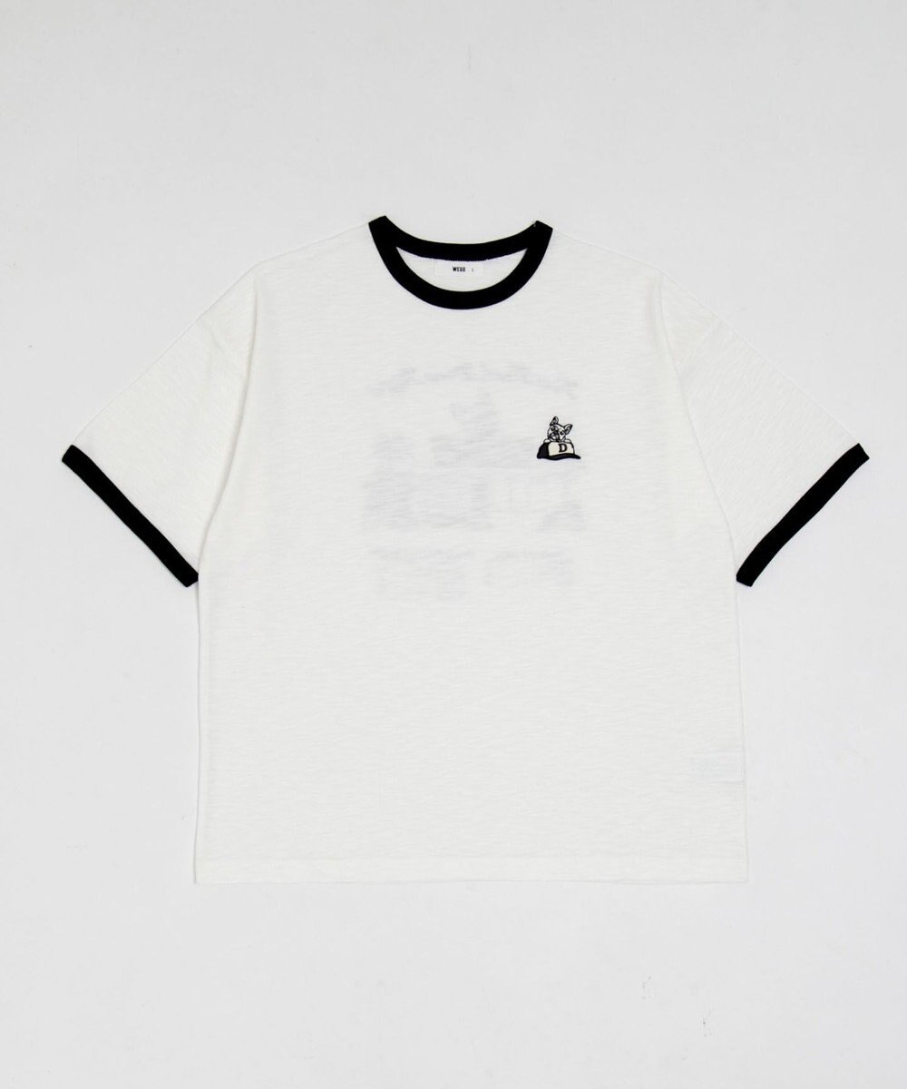 WEGO ワンポイント刺繍リンガーT（SS） 