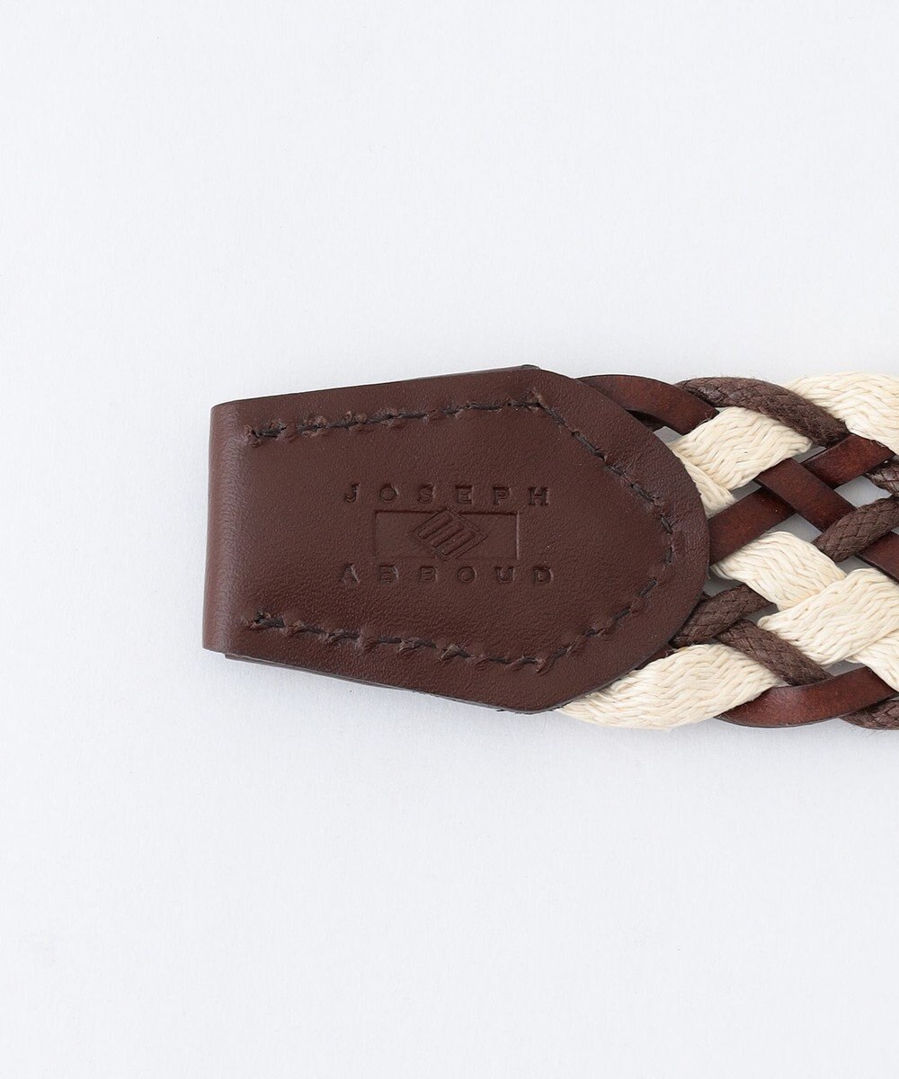 JOSEPH ABBOUD 【イタリア素材/日本製】レザーミックスブレイド ベルト 