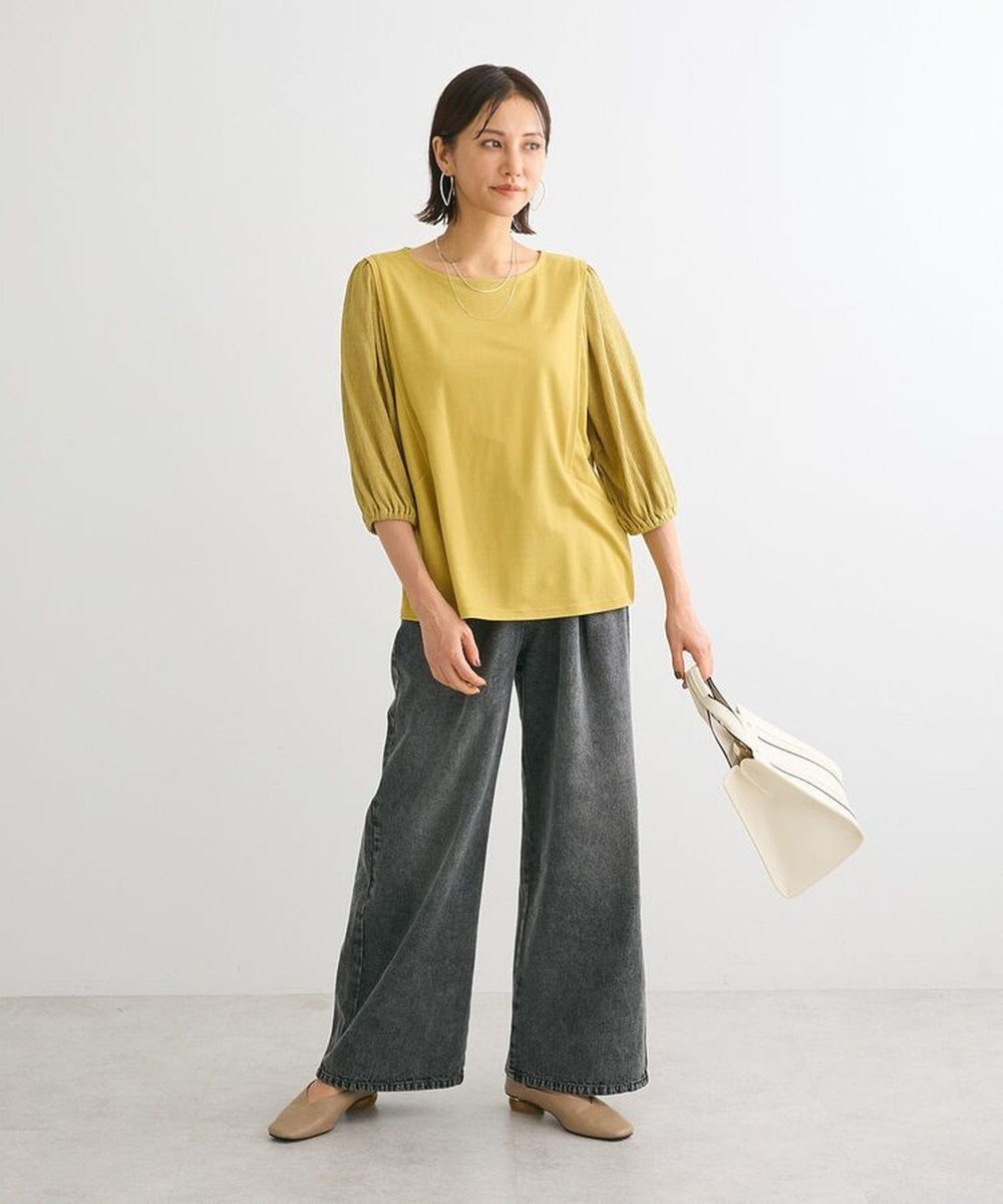 Green Parks ・ＥＬＥＮＣＡＲＥ　ＤＵＥ　デニムタックワイドパンツ 