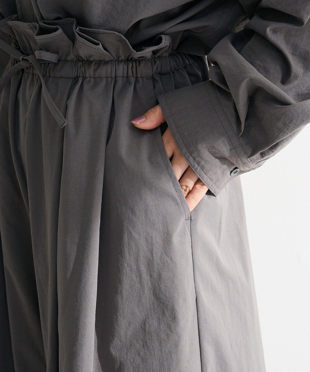 Green Parks ウエストフリルワイドコクーンパンツ 