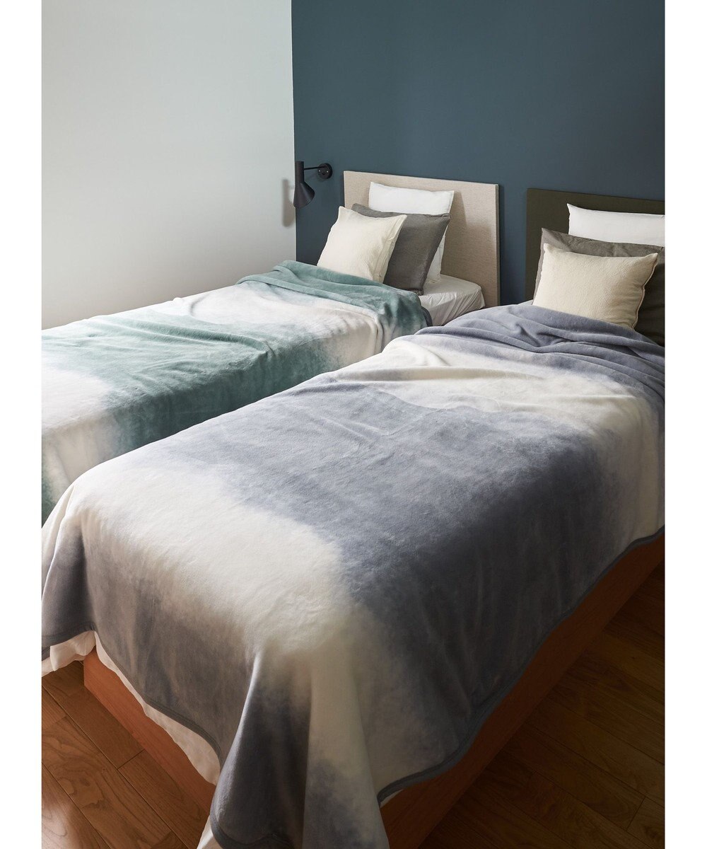 LOOM&SPOOL FOL綿毛布シングル／グレー 