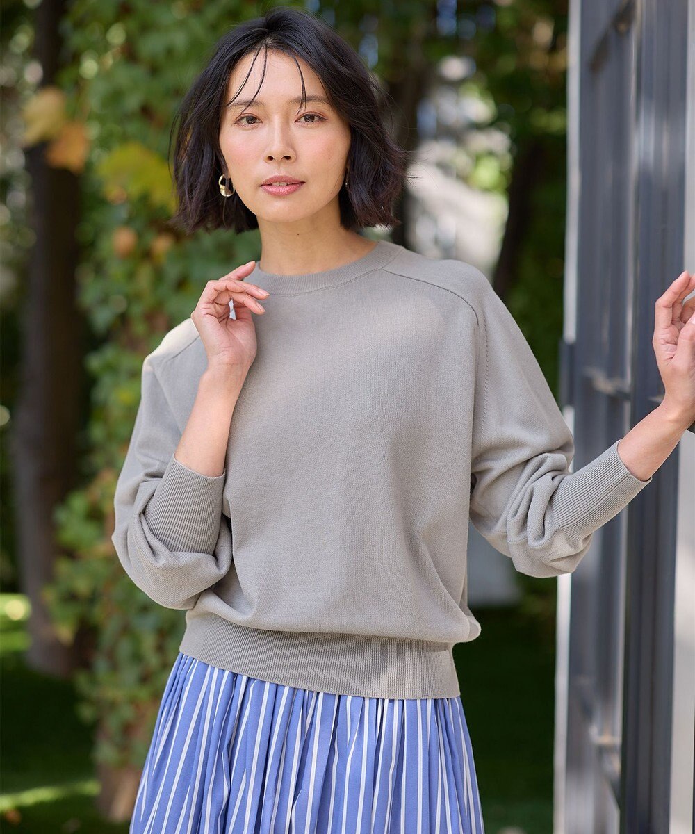 ANY 【洗濯機可】スプリングラグランニット 