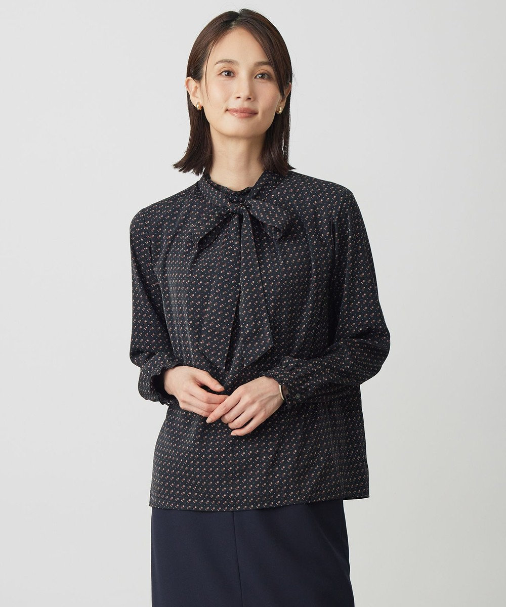 J.PRESS LADIES S スエード幾何プリント ブラウス 