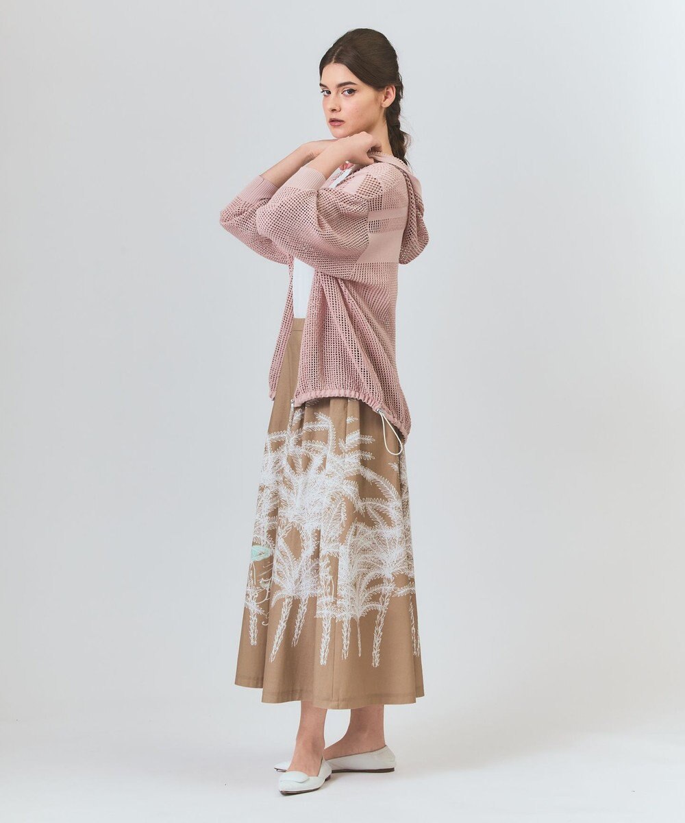 GRACE CONTINENTAL プラージュプリントタックスカート 