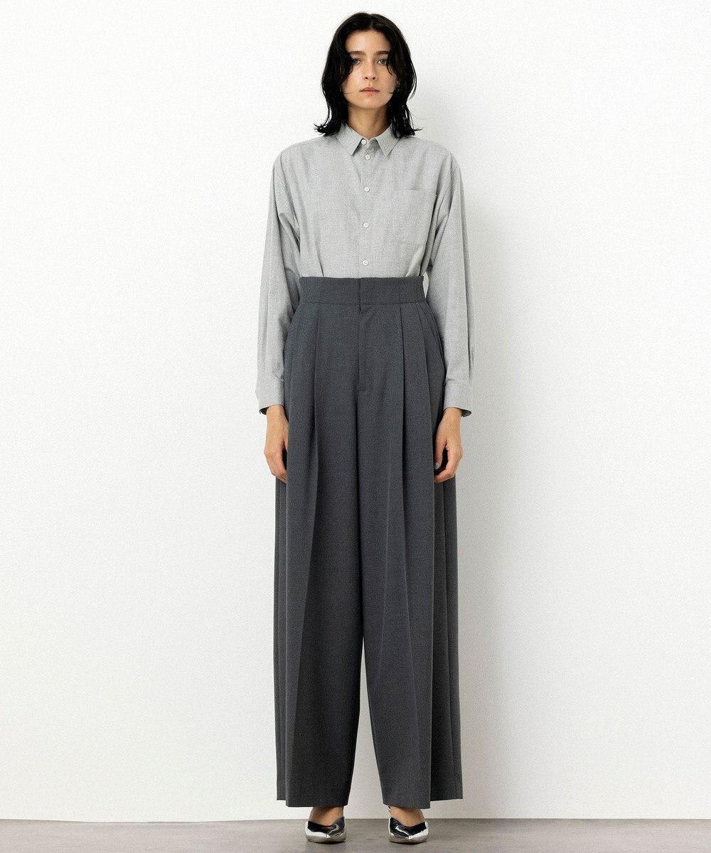 NAVE 【Nave・洗える】2WAYツイル ワイドパンツ 