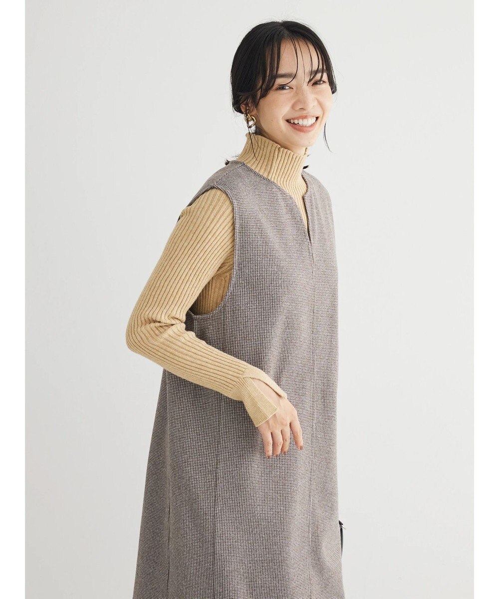 Green Parks 柄圧縮ポンチキーネックジャンスカ 