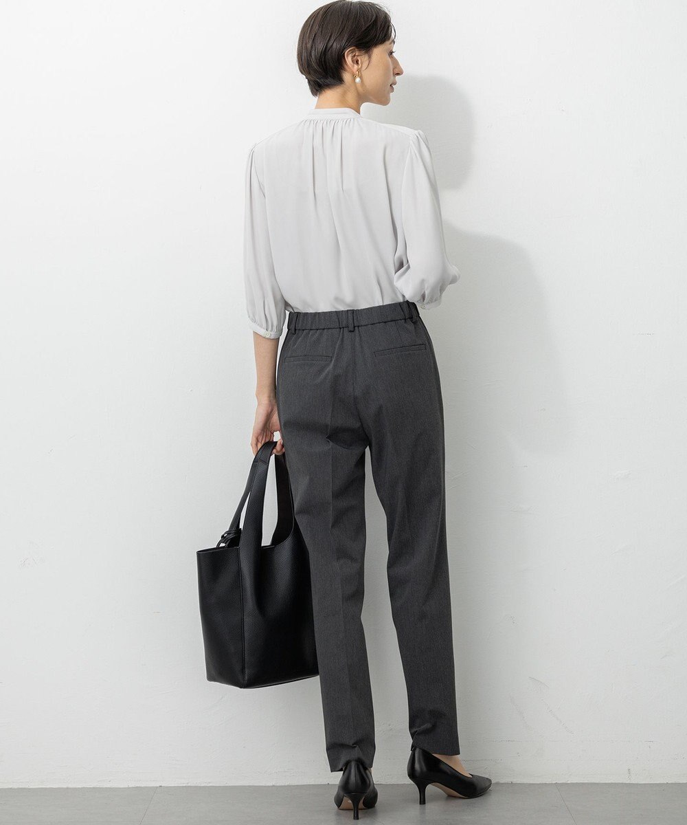 23区 L ライトバックサテンアムンゼン ギャザーブラウス 