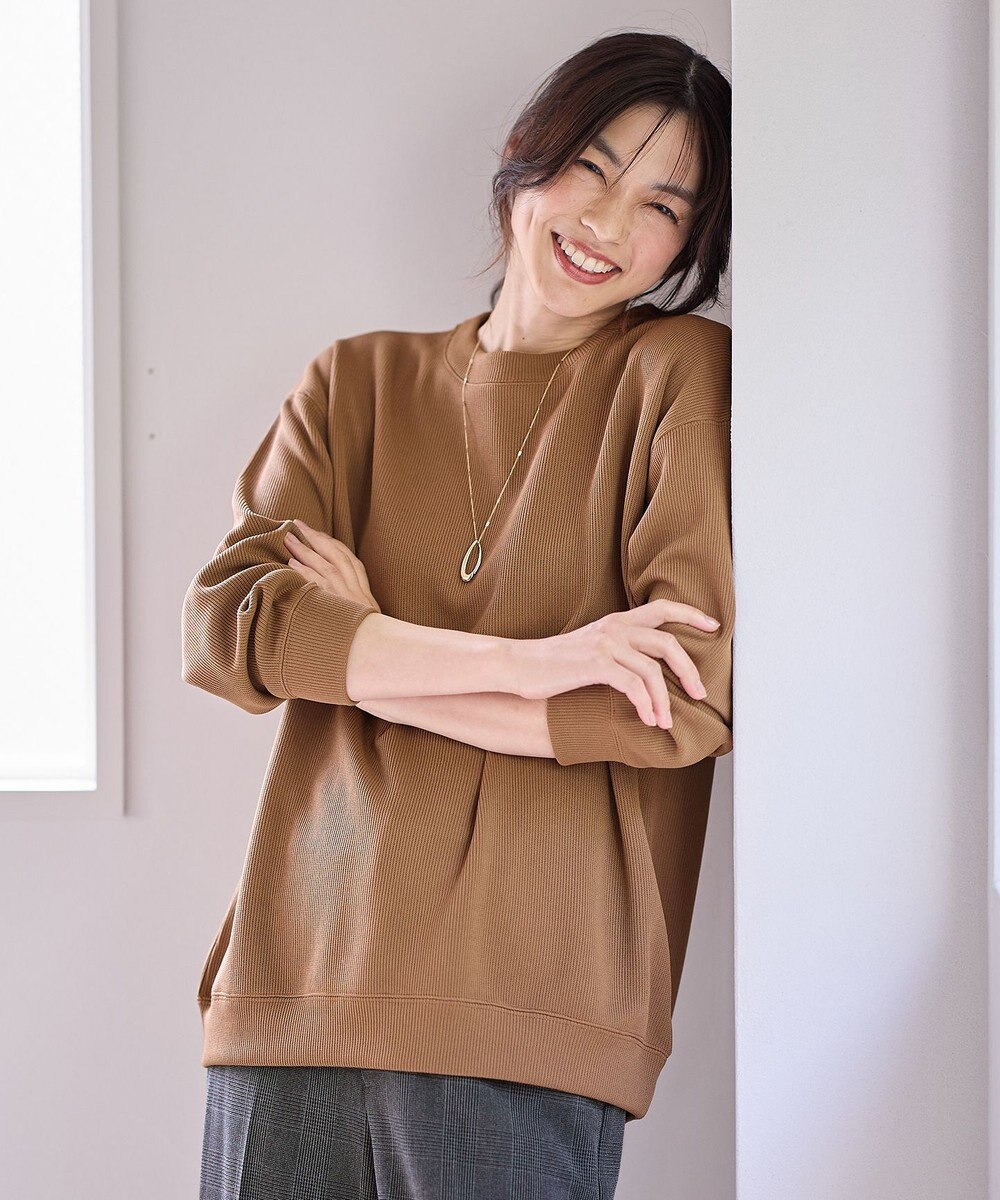 ANY L 【洗濯機可】ダブルフェイスジャージープルオーバー 