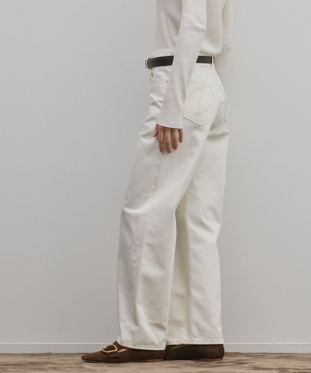 GRACE CONTINENTAL ワイドストレートホワイトデニム 